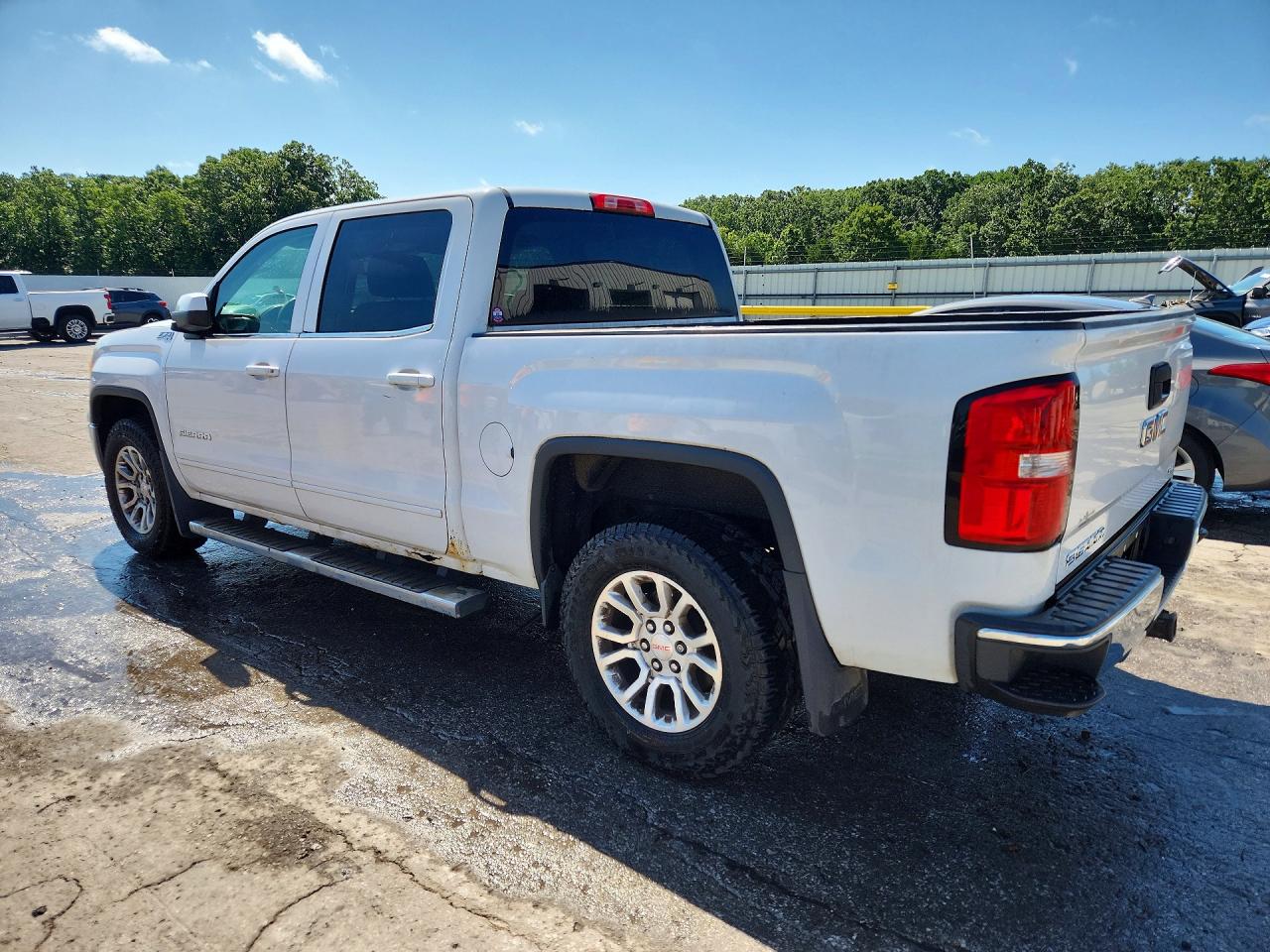 2014 Gmc Sierra K1500 Sle White vin: 3GTU2UEC7EG438099