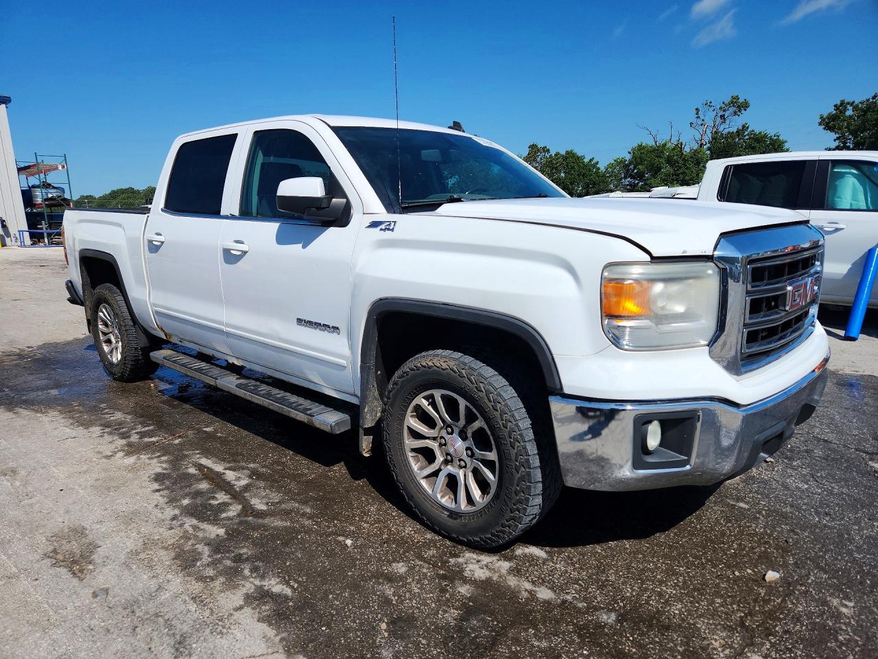 2014 Gmc Sierra K1500 Sle White vin: 3GTU2UEC7EG438099