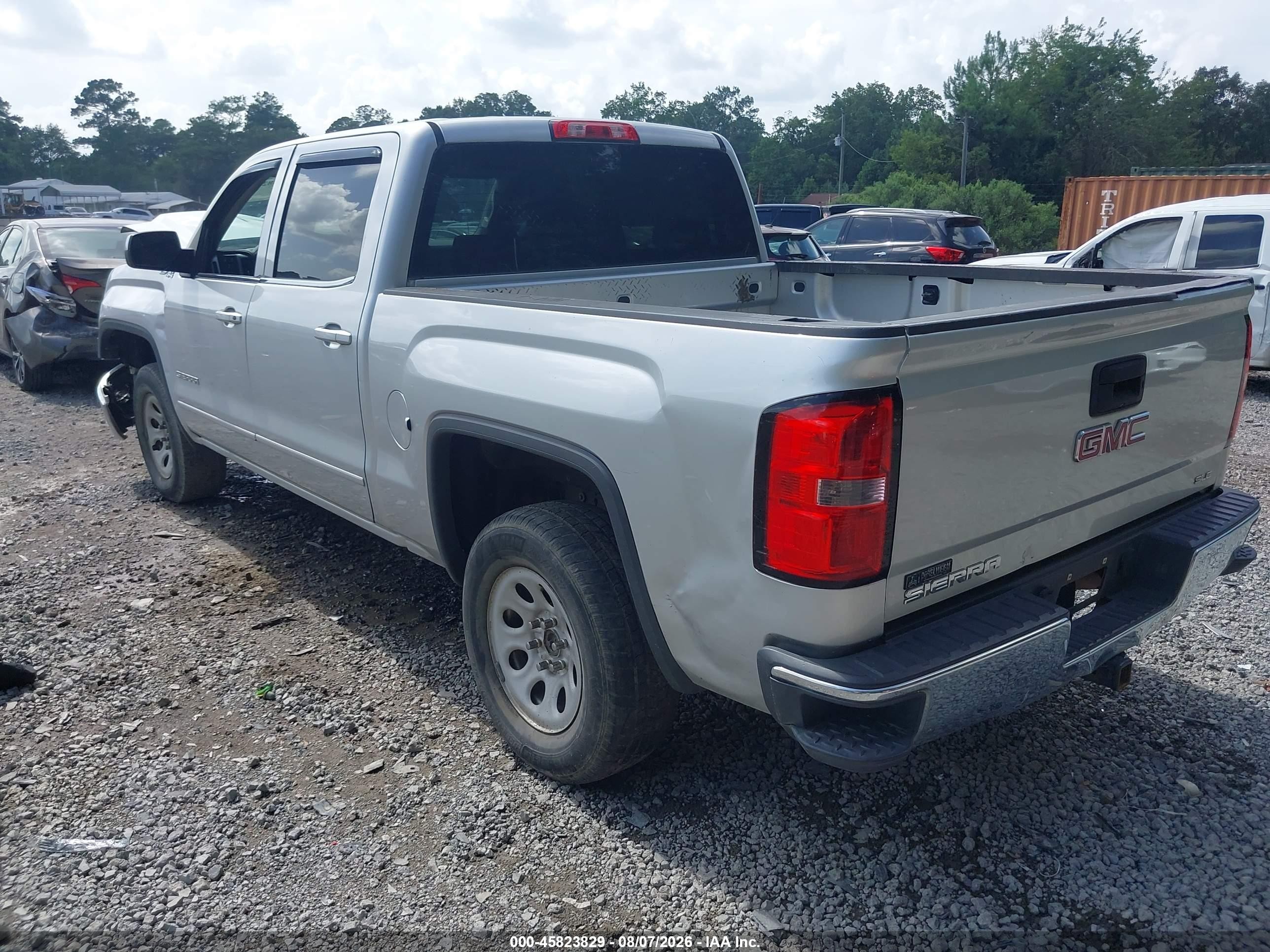 2014 Gmc Sierra 1500 Sle Silver vin: 3GTU2UEC7EG553687