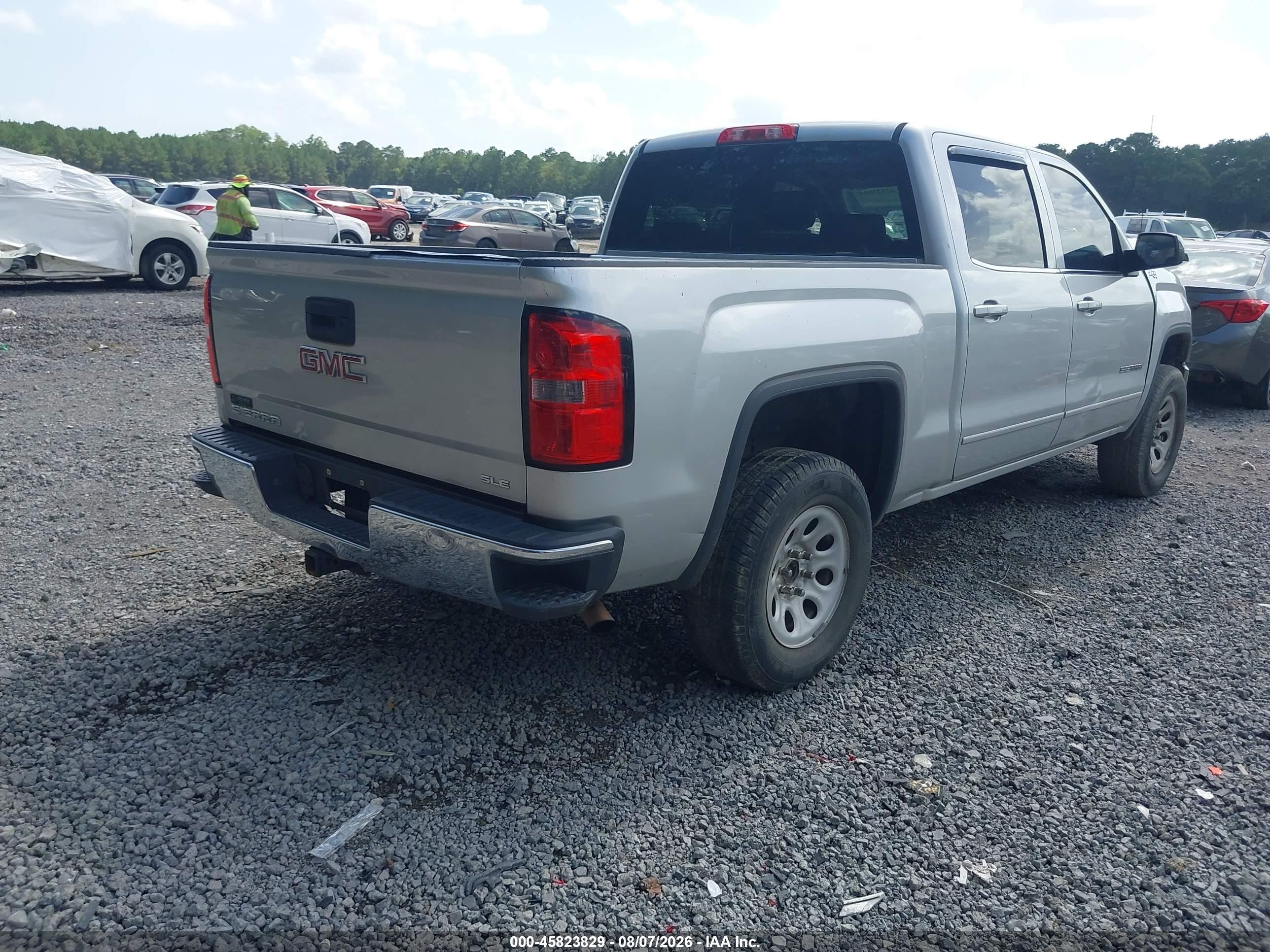 2014 Gmc Sierra 1500 Sle Silver vin: 3GTU2UEC7EG553687