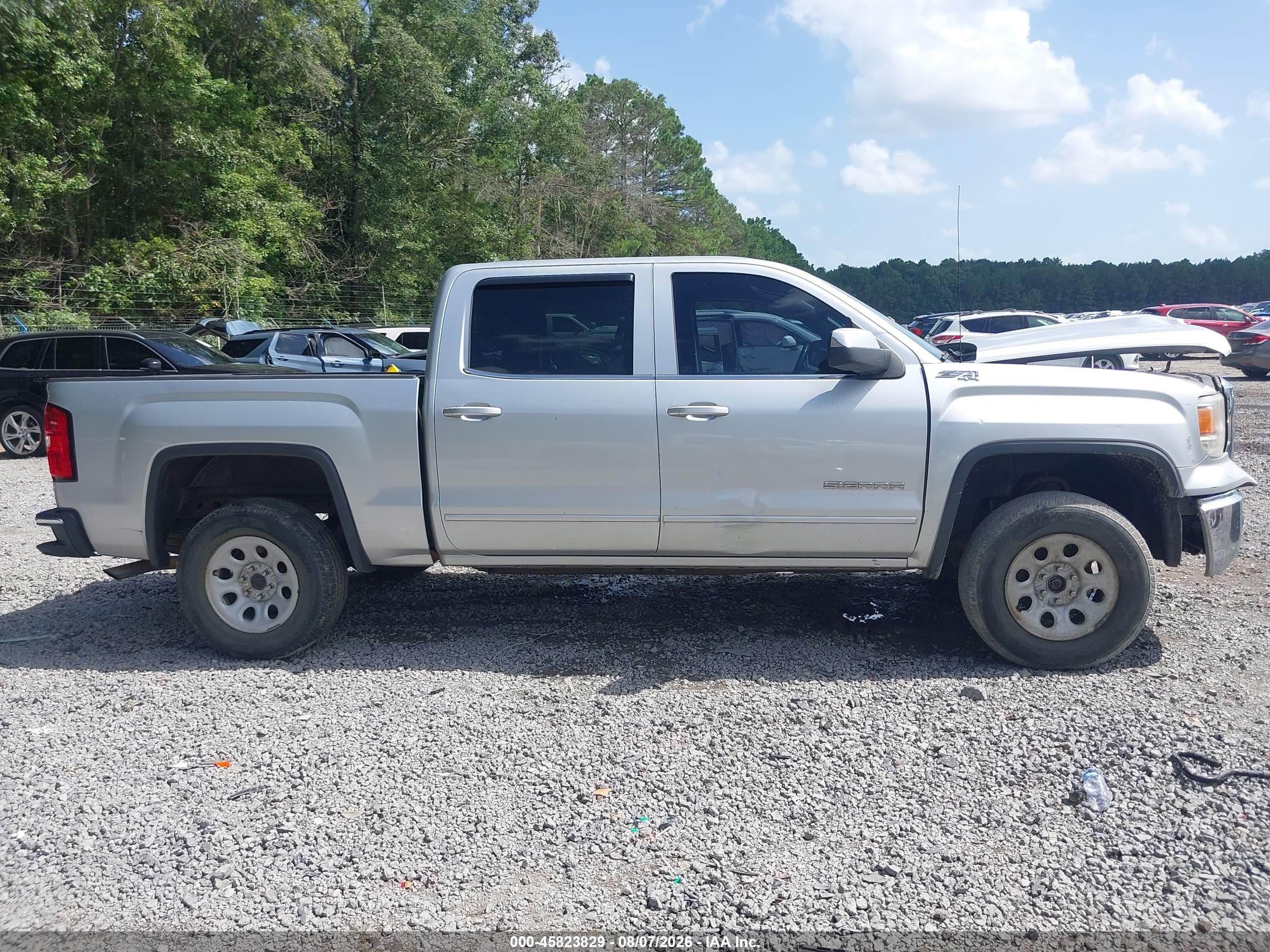 2014 Gmc Sierra 1500 Sle Silver vin: 3GTU2UEC7EG553687