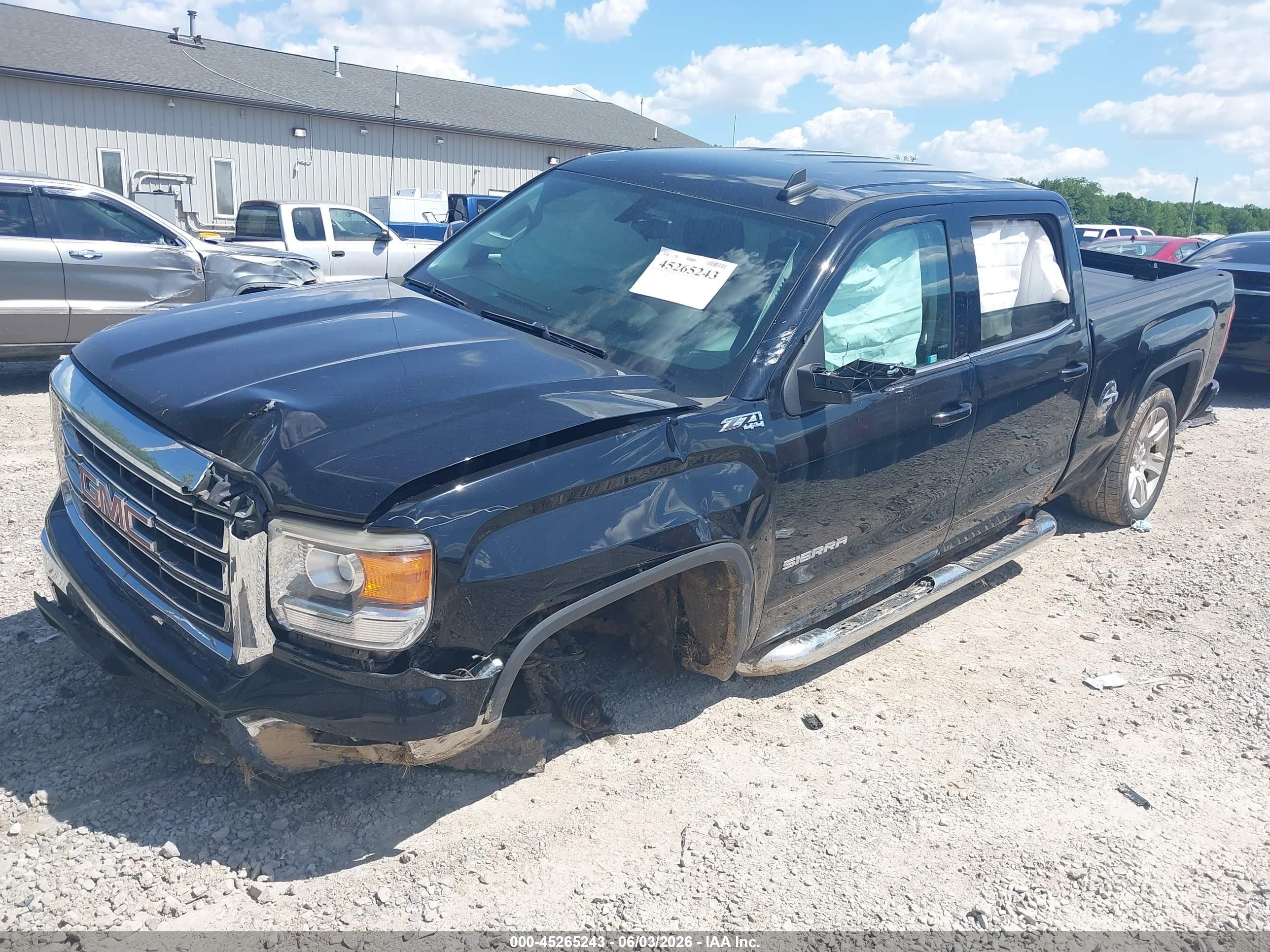2015 Gmc Sierra 1500 Sle Black vin: 3GTU2UEC7FG140881