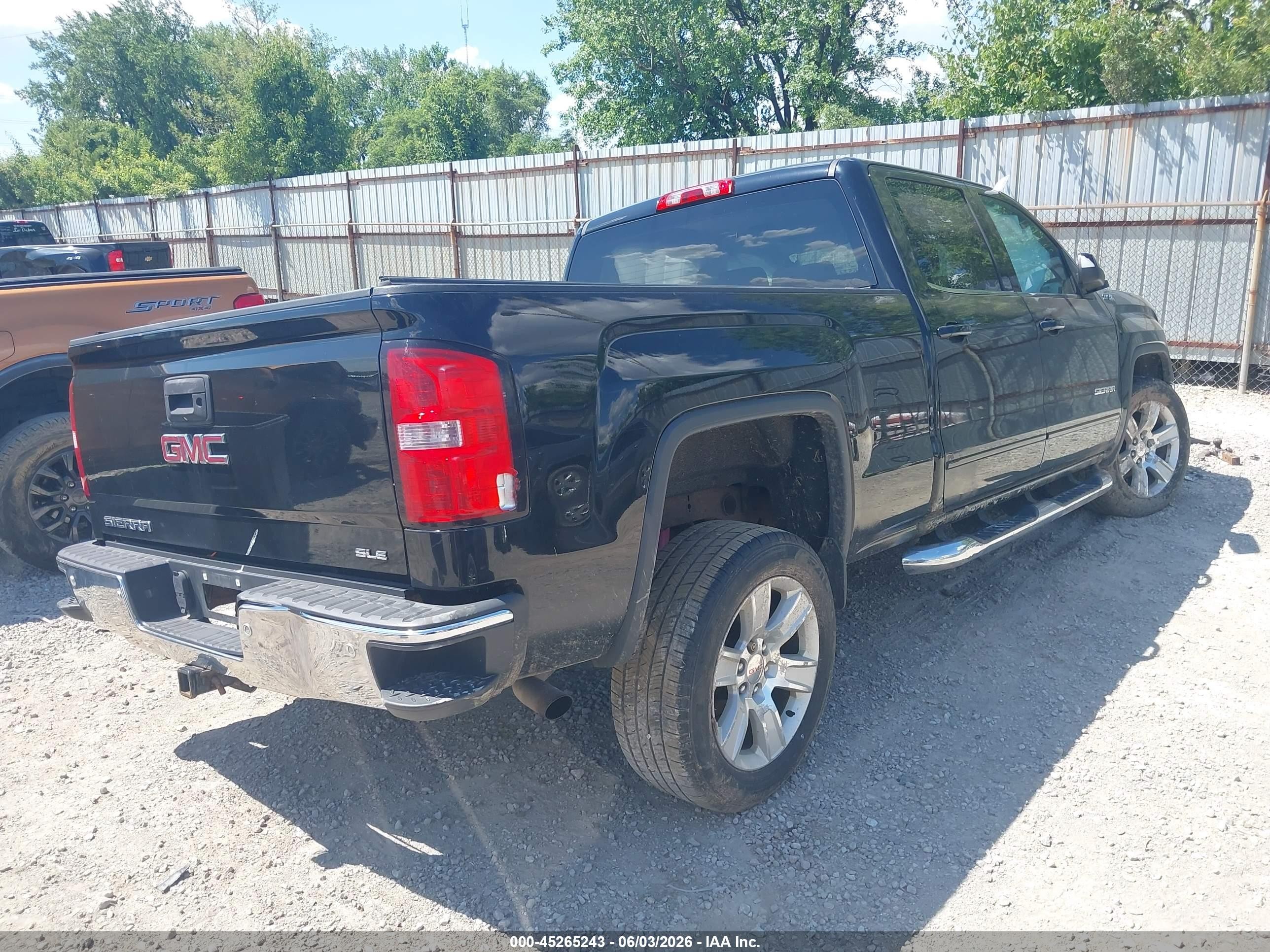 2015 Gmc Sierra 1500 Sle Black vin: 3GTU2UEC7FG140881