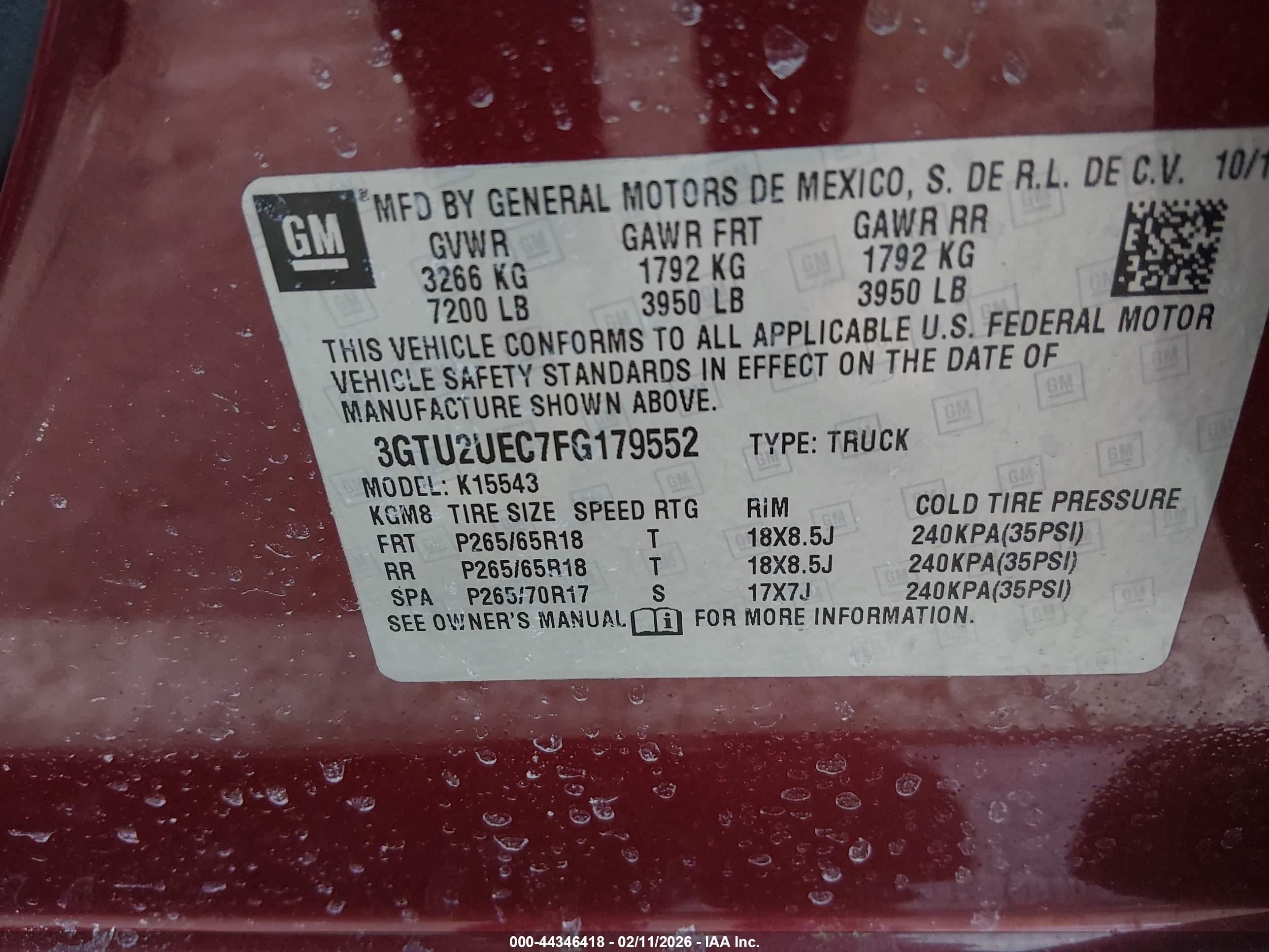 2015 Gmc Sierra 1500 Sle Красный vin: 3GTU2UEC7FG179552