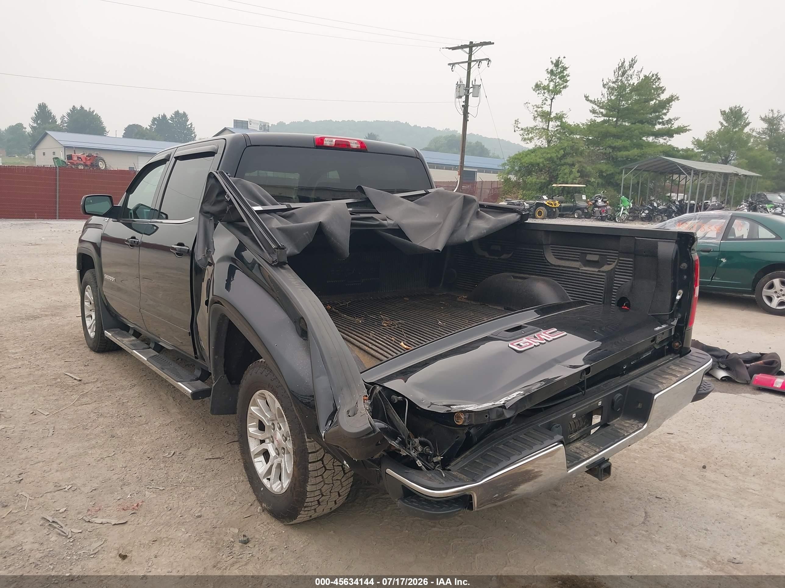 2015 Gmc Sierra 1500 Sle Black vin: 3GTU2UEC7FG211450