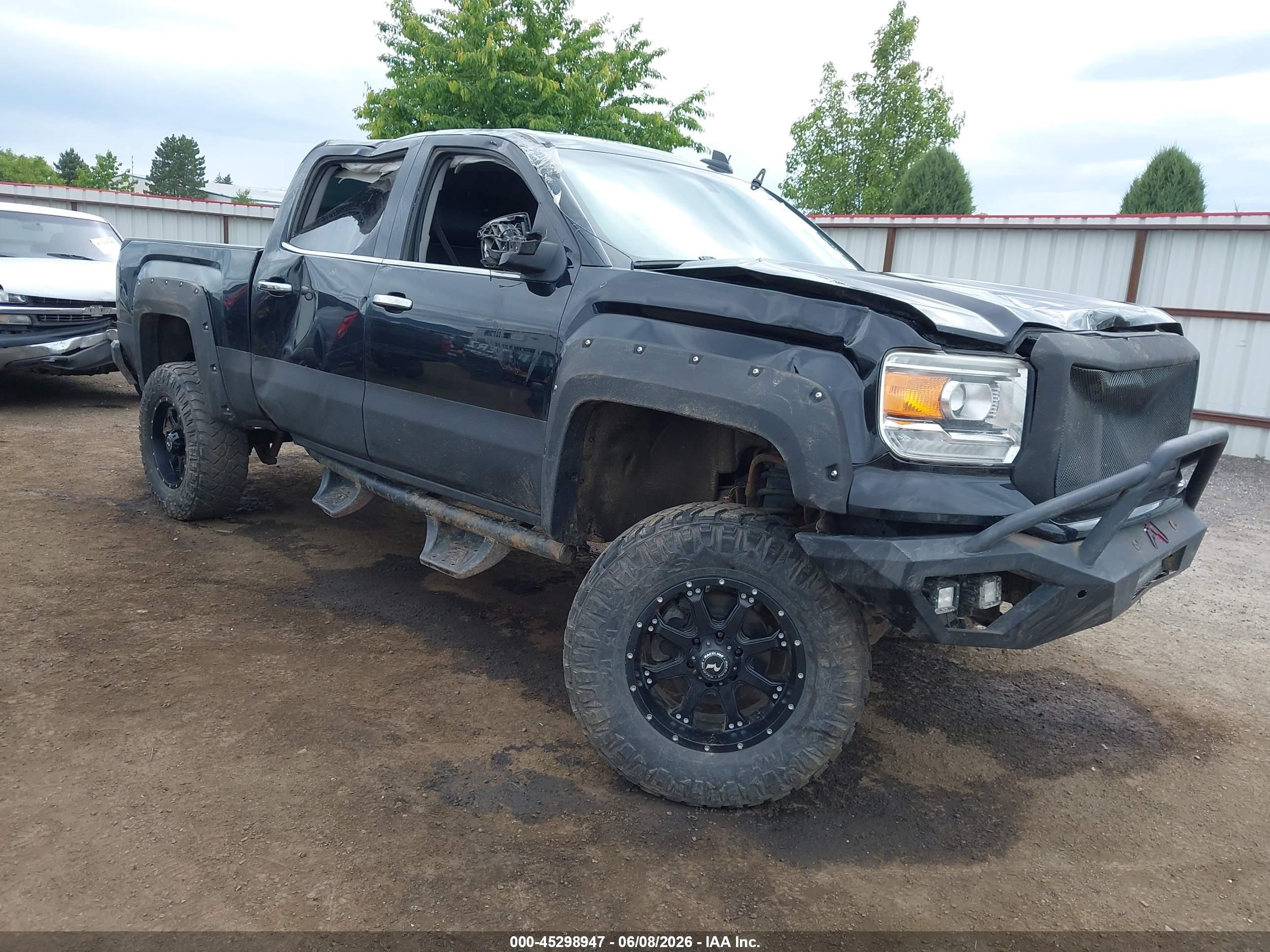 2015 Gmc Sierra 1500 Sle Black vin: 3GTU2UEC7FG347612