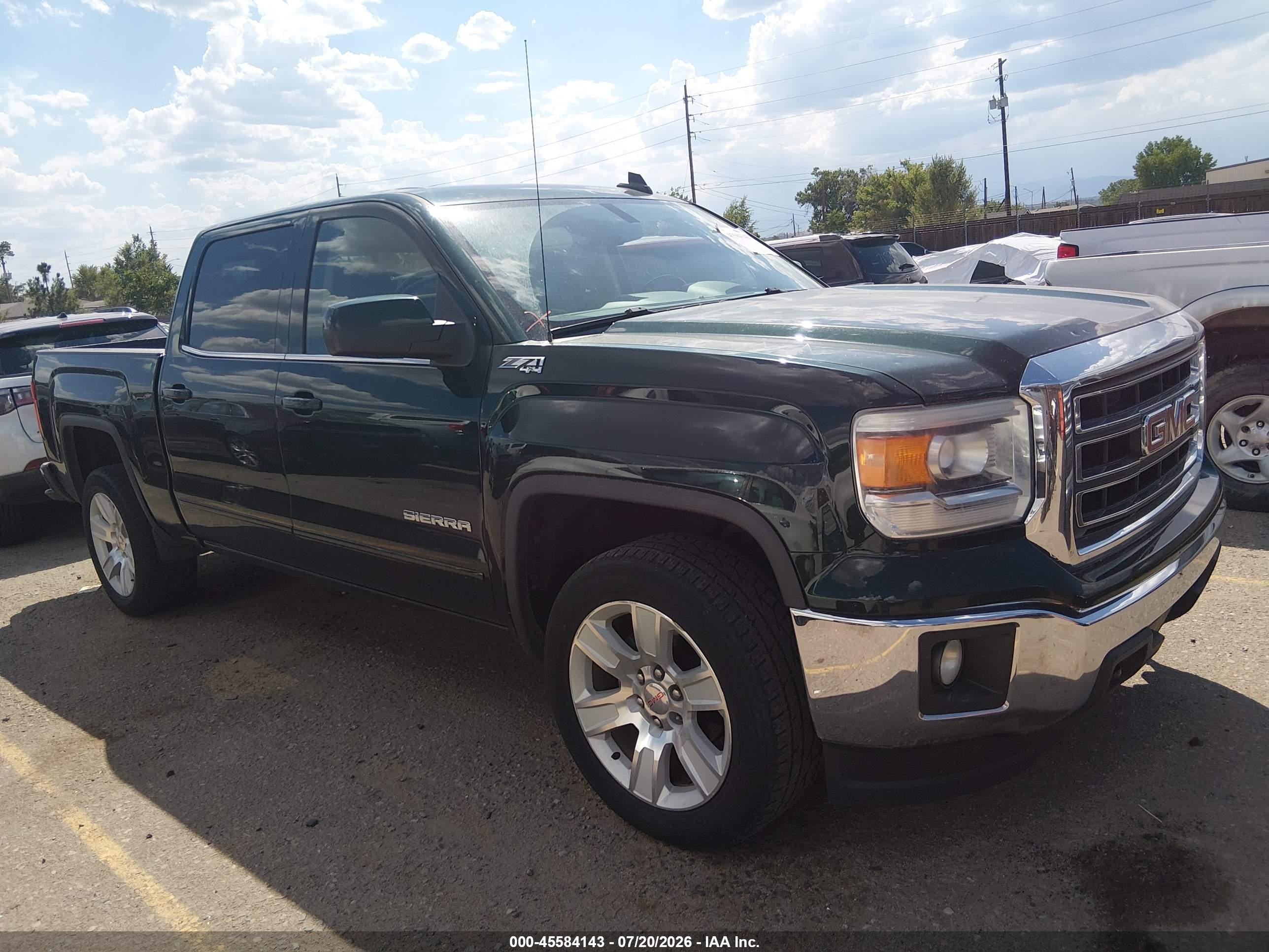 2015 Gmc Sierra 1500 Sle Green vin: 3GTU2UEC7FG359825