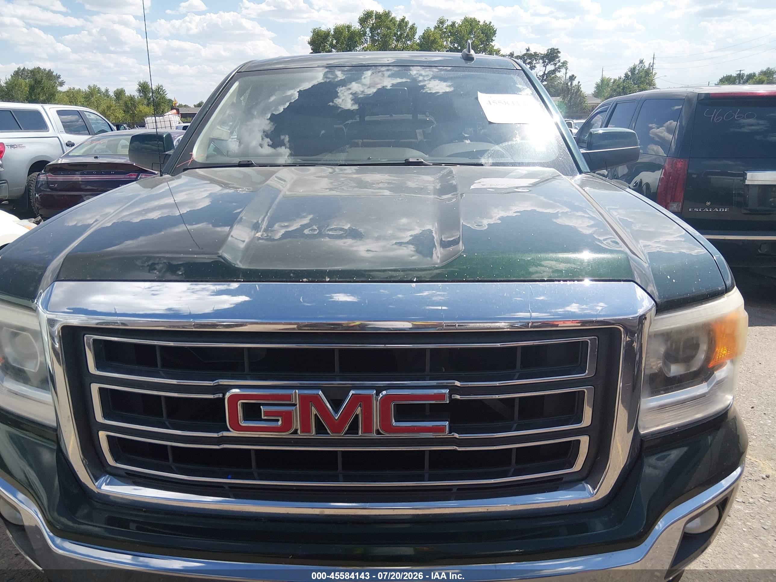 2015 Gmc Sierra 1500 Sle Green vin: 3GTU2UEC7FG359825