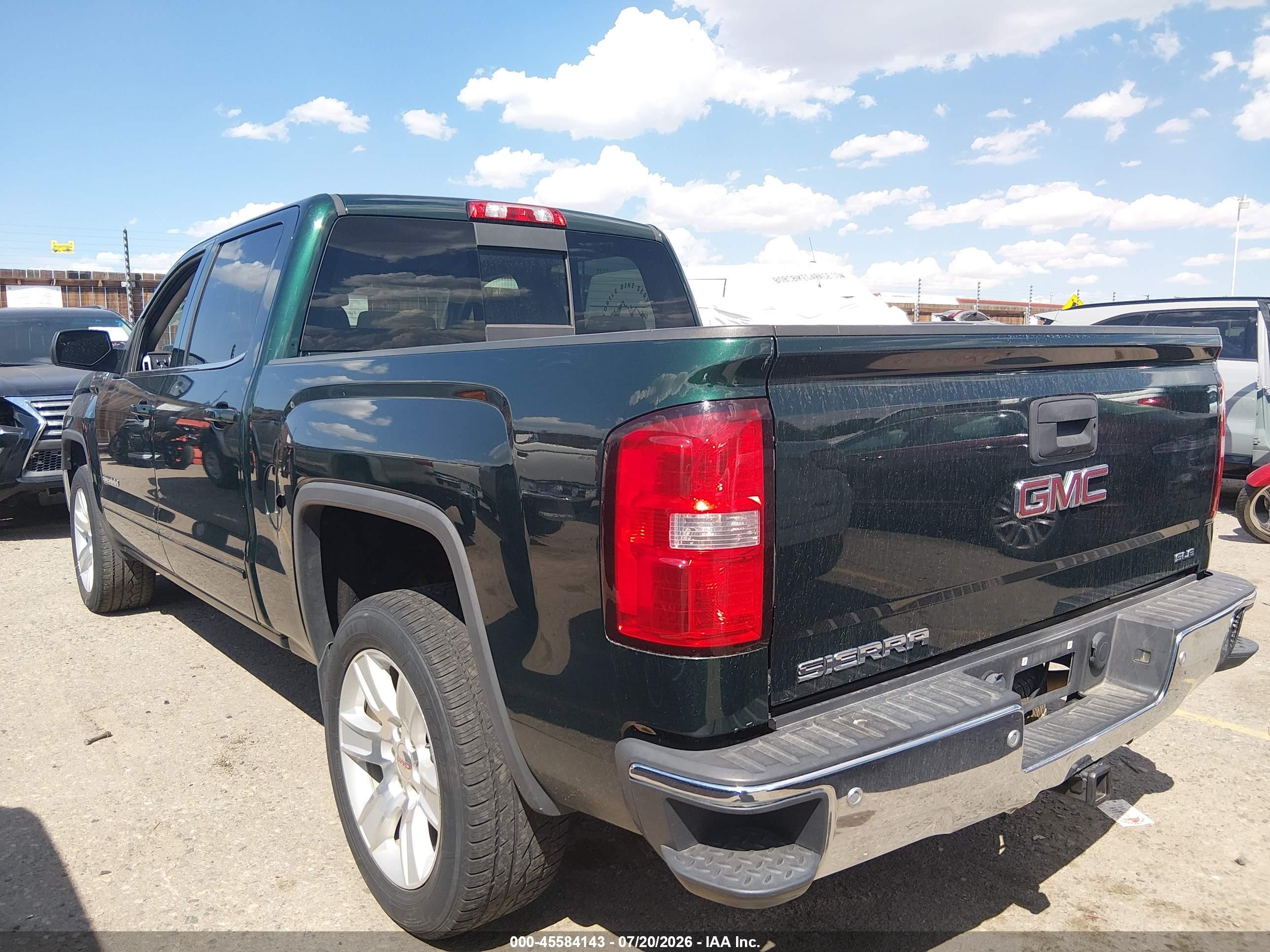 2015 Gmc Sierra 1500 Sle Green vin: 3GTU2UEC7FG359825