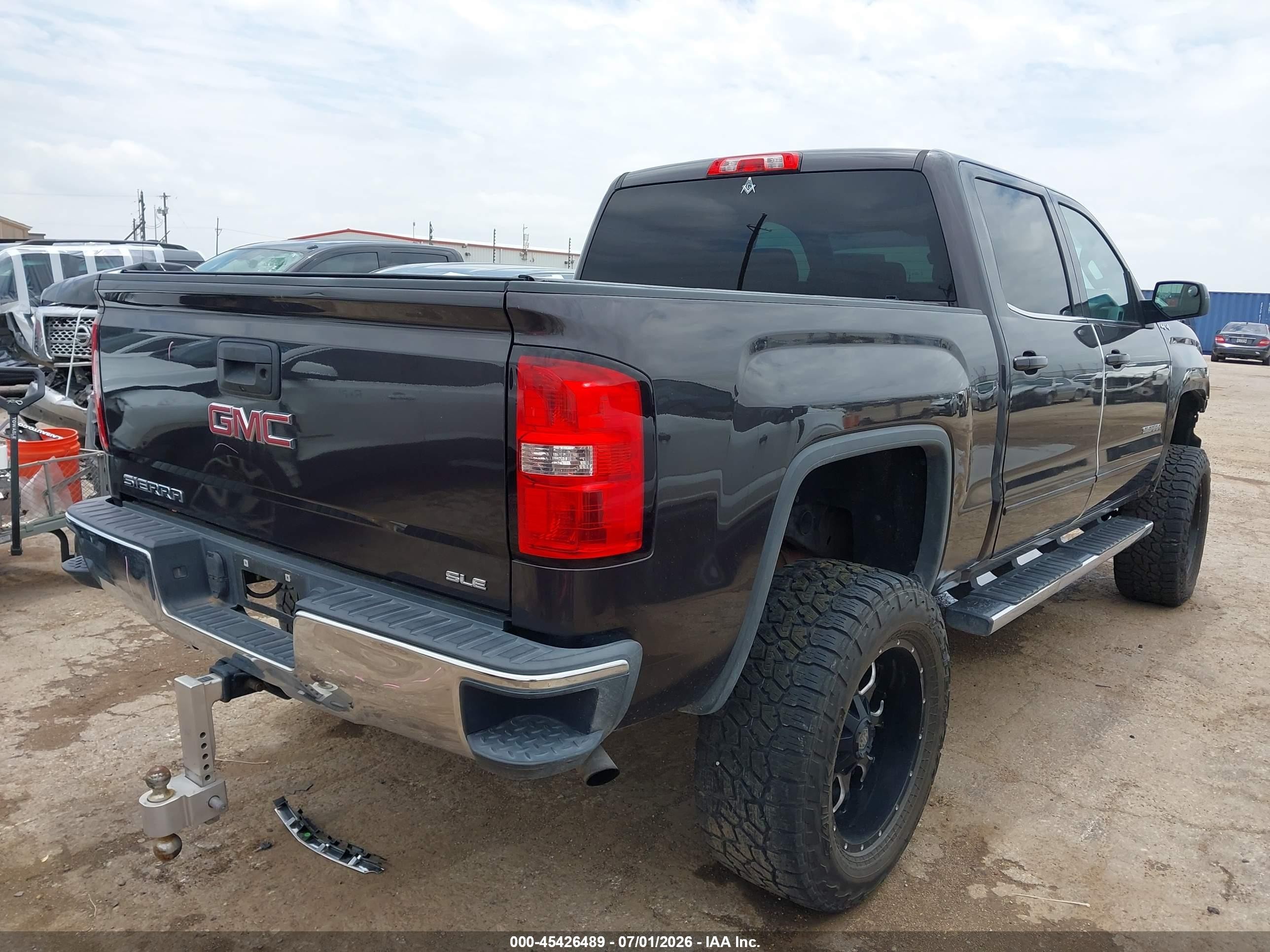 2015 Gmc Sierra 1500 Sle Black vin: 3GTU2UEC7FG363907