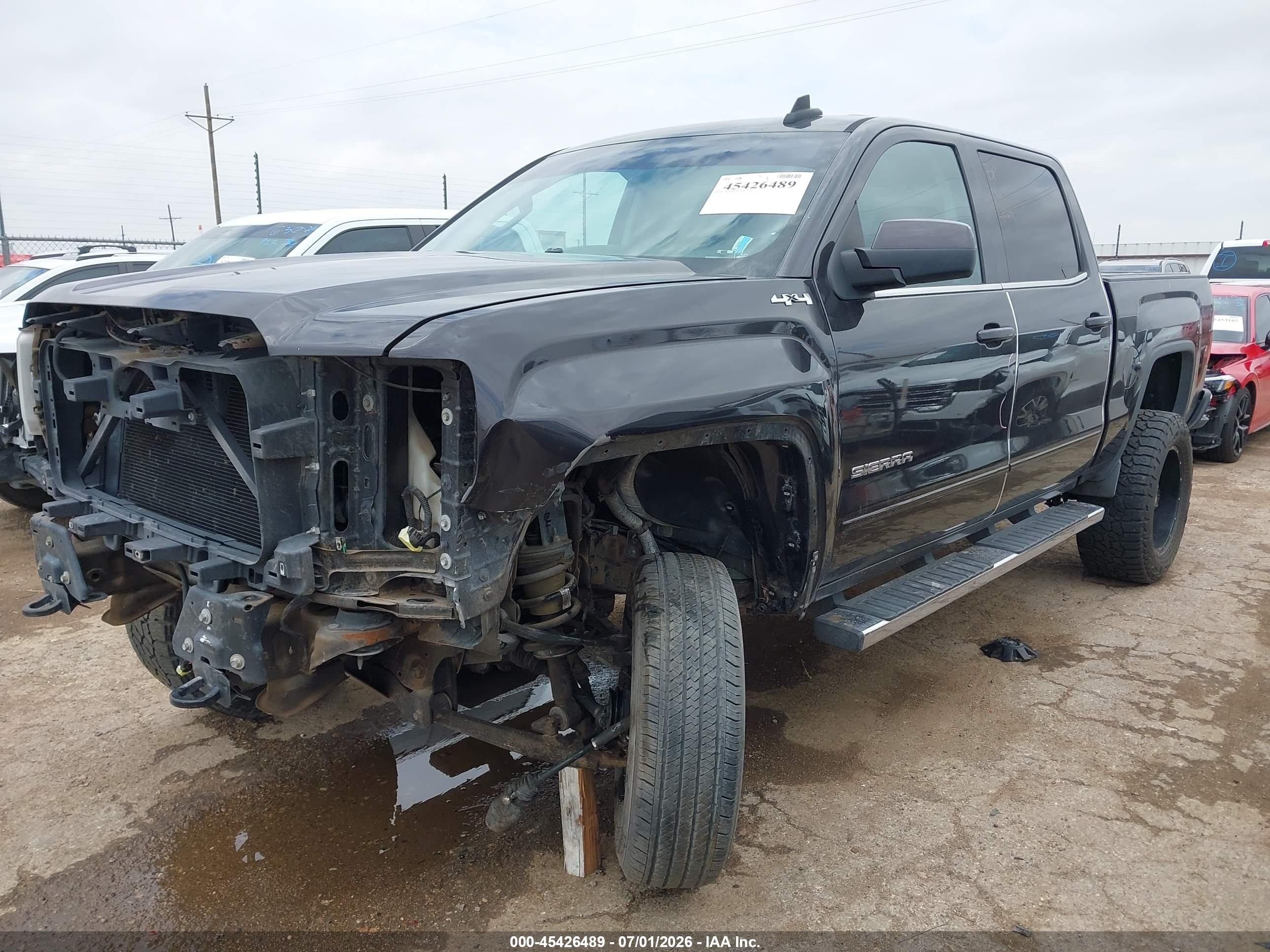 2015 Gmc Sierra 1500 Sle Black vin: 3GTU2UEC7FG363907