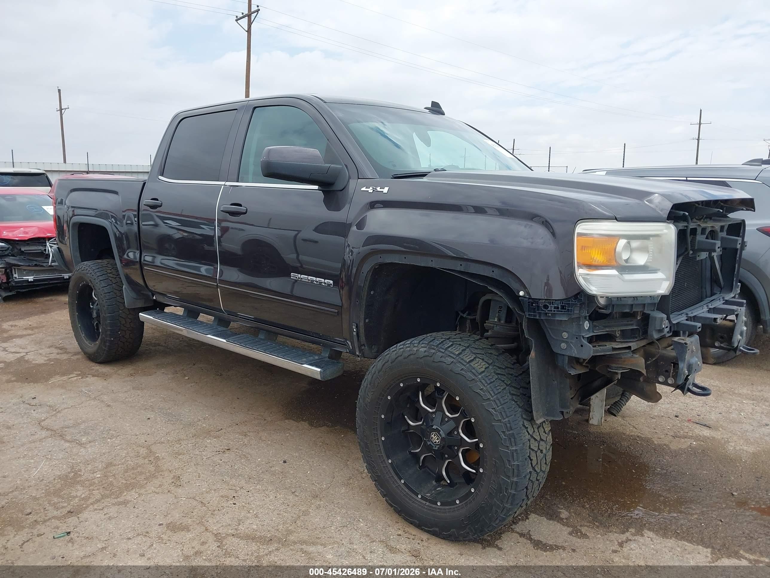 2015 Gmc Sierra 1500 Sle Black vin: 3GTU2UEC7FG363907