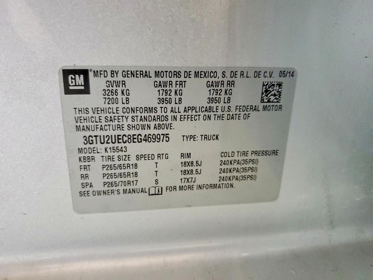 2014 Gmc Sierra K1500 Sle Silver vin: 3GTU2UEC8EG469975