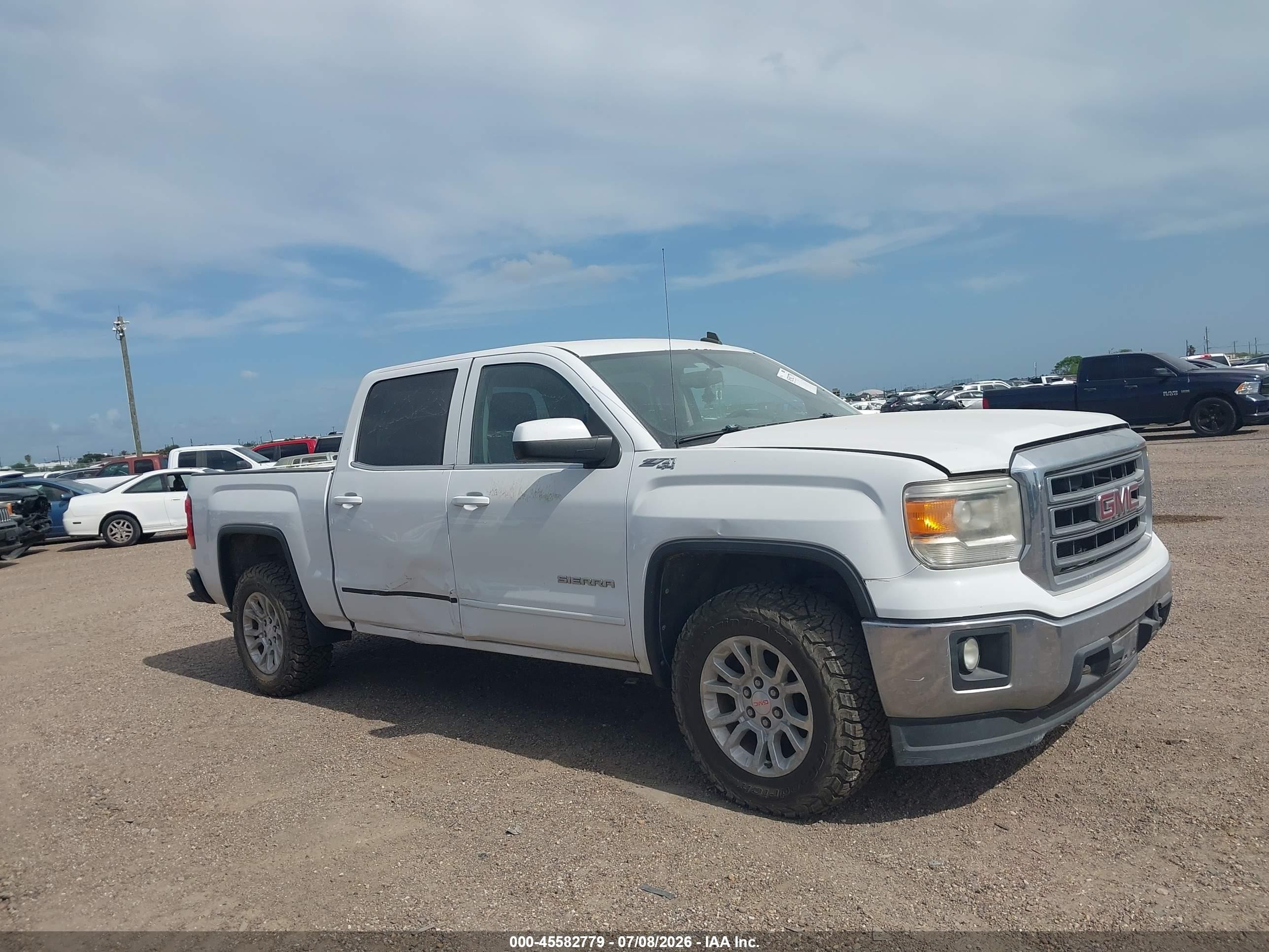 2014 Gmc Sierra 1500 Sle White vin: 3GTU2UEC9EG537152