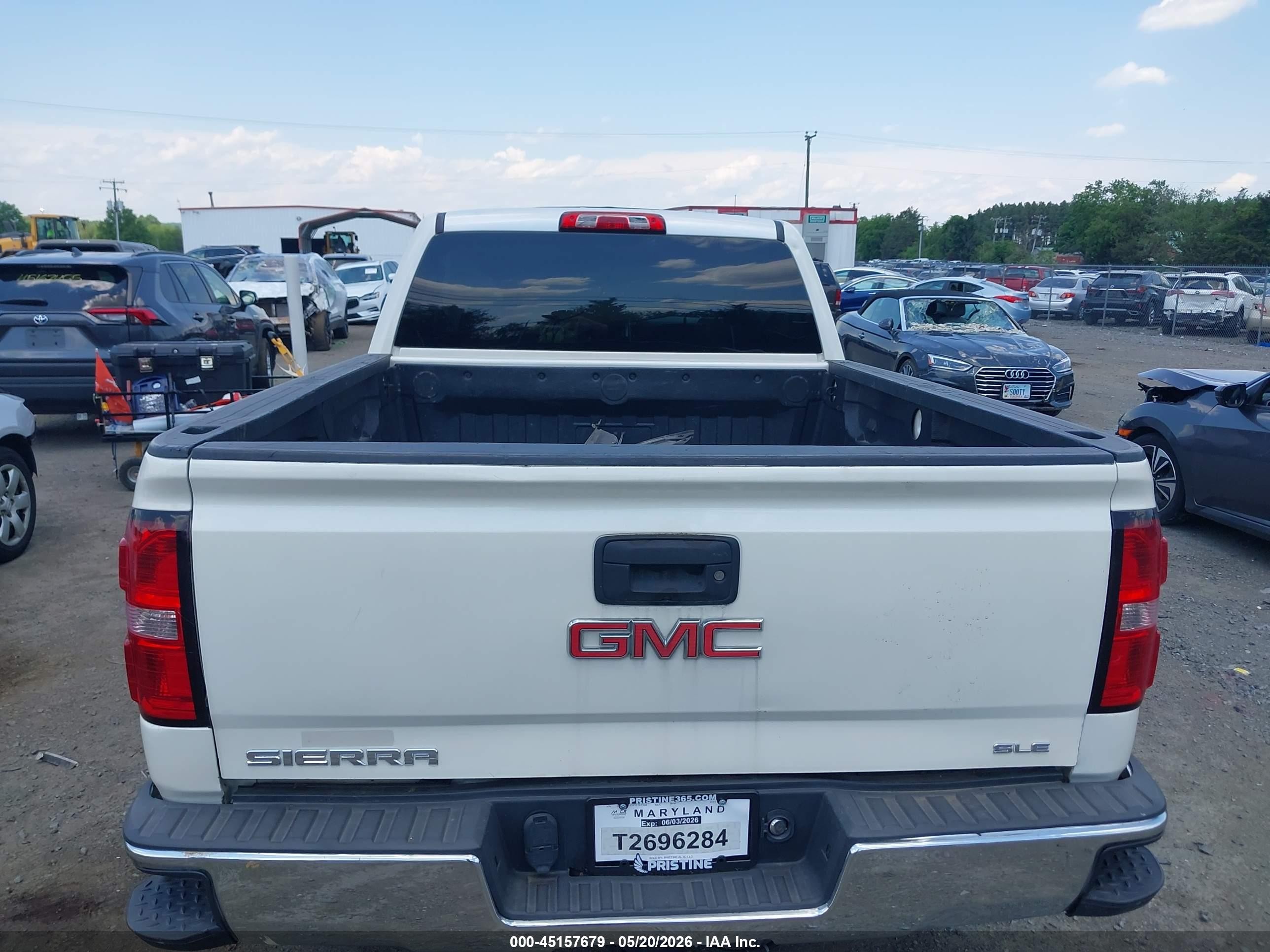 2015 Gmc Sierra 1500 Sle Белый vin: 3GTU2UEC9FG147346