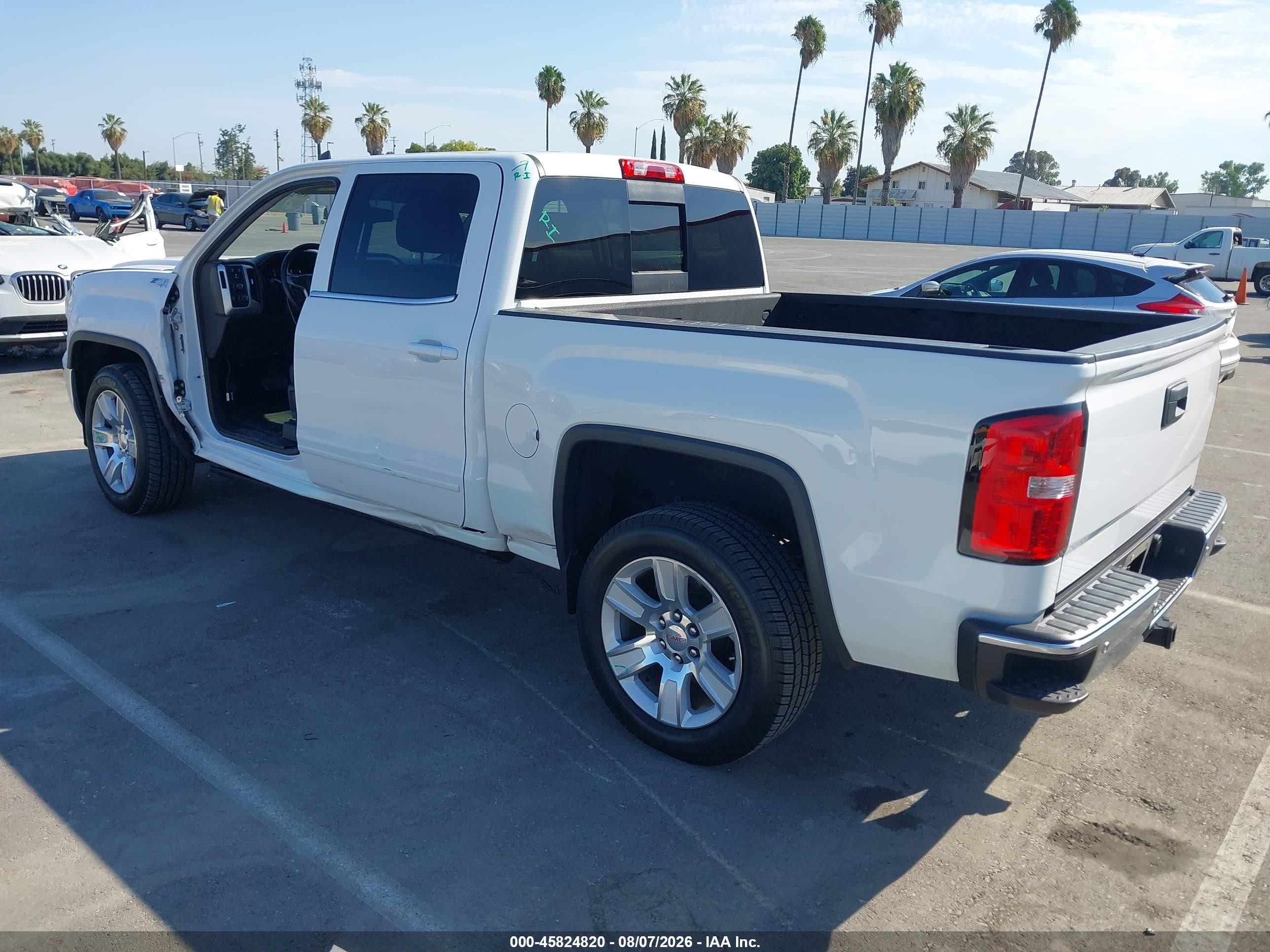 2015 Gmc Sierra 1500 Sle Белый vin: 3GTU2UEC9FG219212