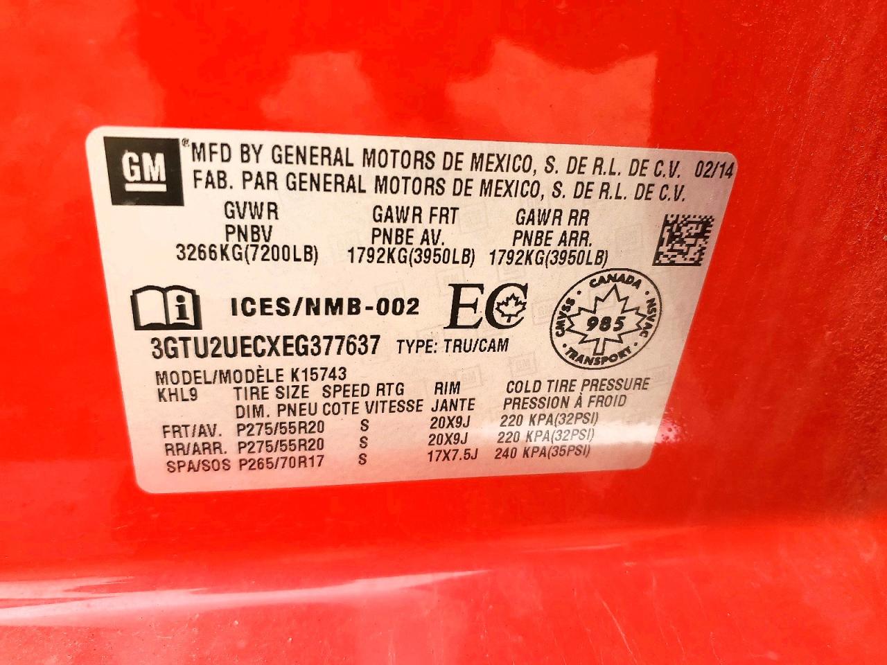 2014 Gmc Sierra K1500 Sle Красный vin: 3GTU2UECXEG377637