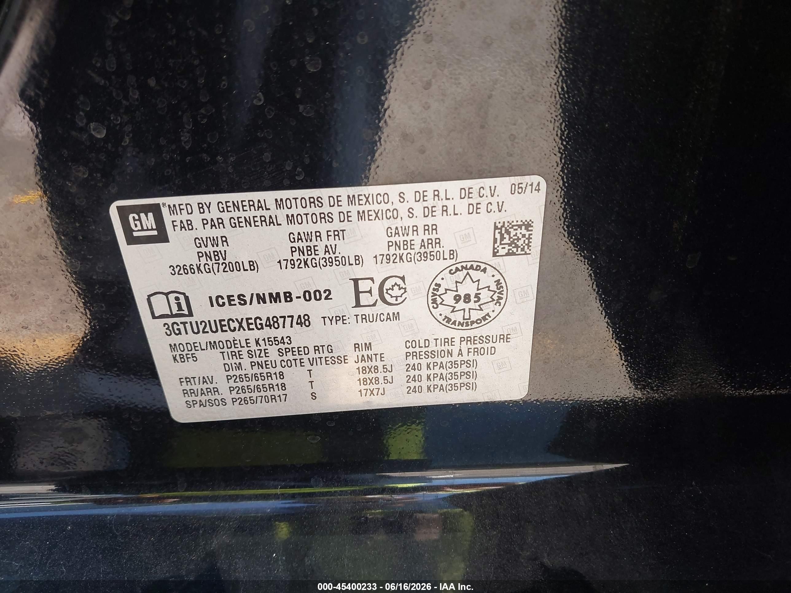 2014 Gmc Sierra 1500 Sle Black vin: 3GTU2UECXEG487748