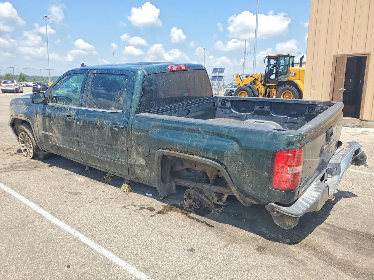 2015 Gmc Sierra K1500 Sle Green vin: 3GTU2UECXFG126957