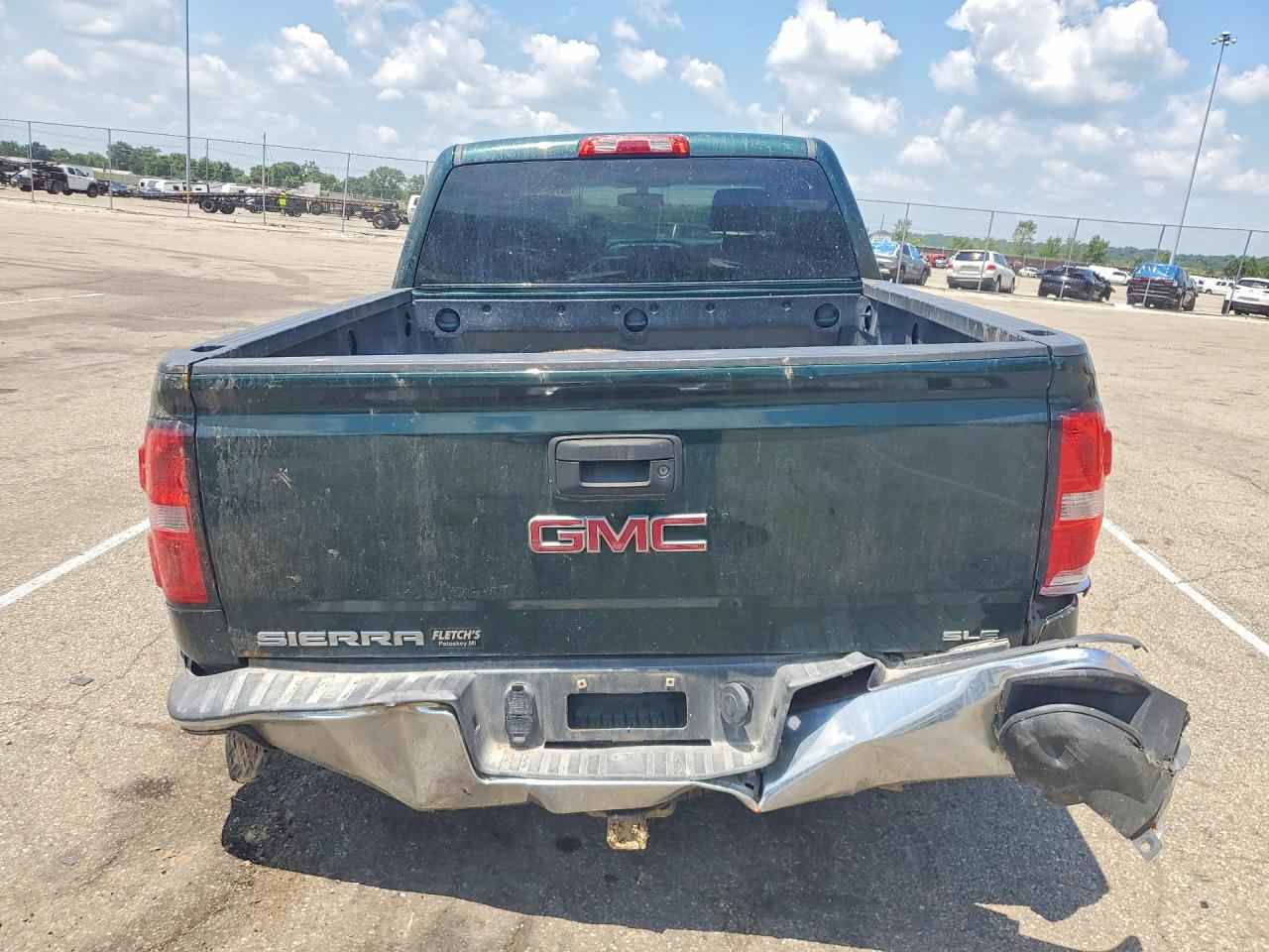 2015 Gmc Sierra K1500 Sle Green vin: 3GTU2UECXFG126957