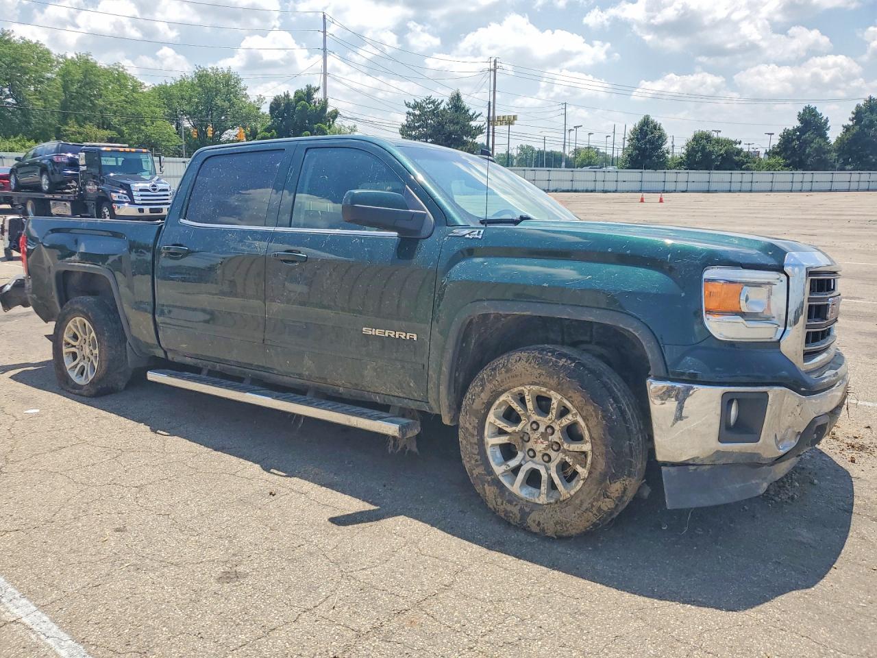 2015 Gmc Sierra K1500 Sle Green vin: 3GTU2UECXFG126957