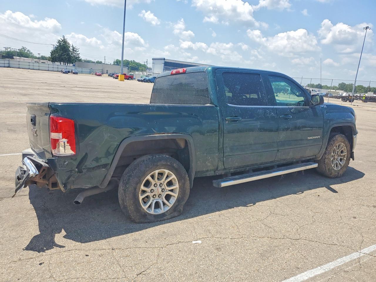 2015 Gmc Sierra K1500 Sle Green vin: 3GTU2UECXFG126957