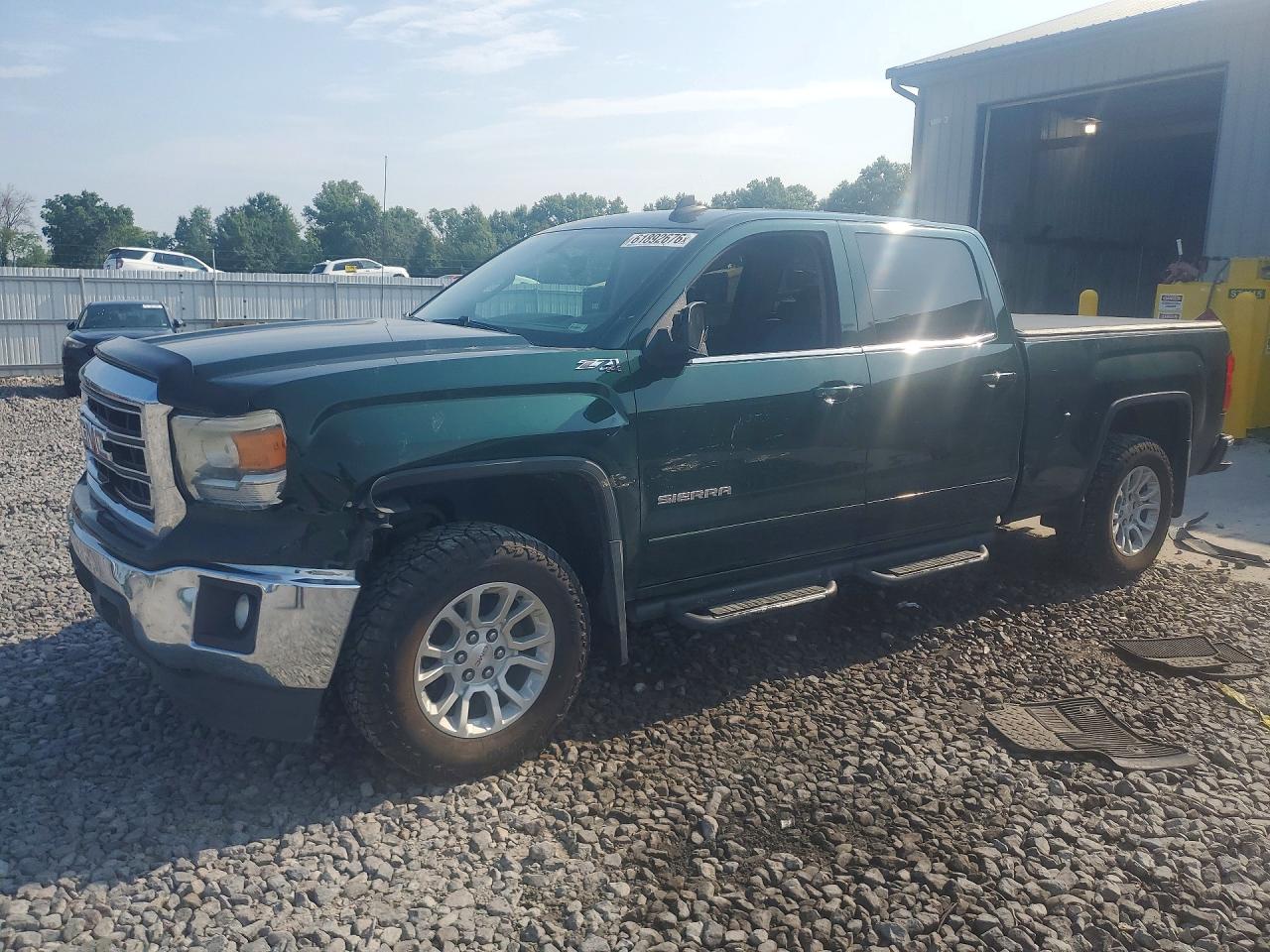 2015 Gmc Sierra K1500 Sle Green vin: 3GTU2UECXFG128241