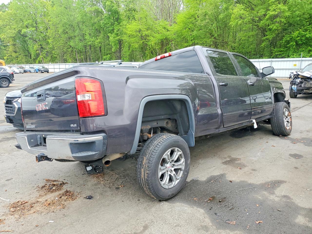 2015 Gmc Sierra K1500 Sle Gray vin: 3GTU2UECXFG173695
