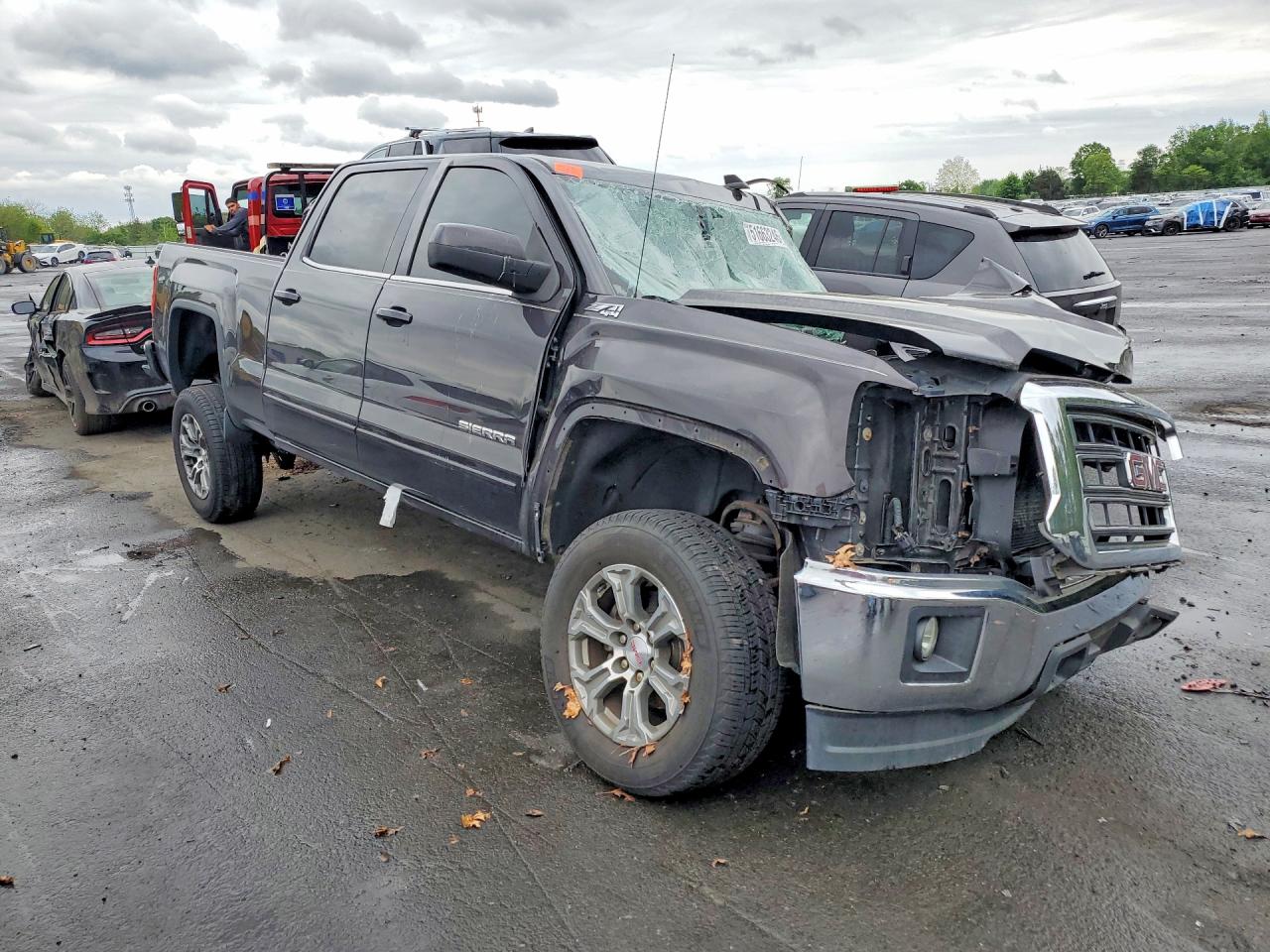 2015 Gmc Sierra K1500 Sle Gray vin: 3GTU2UECXFG173695