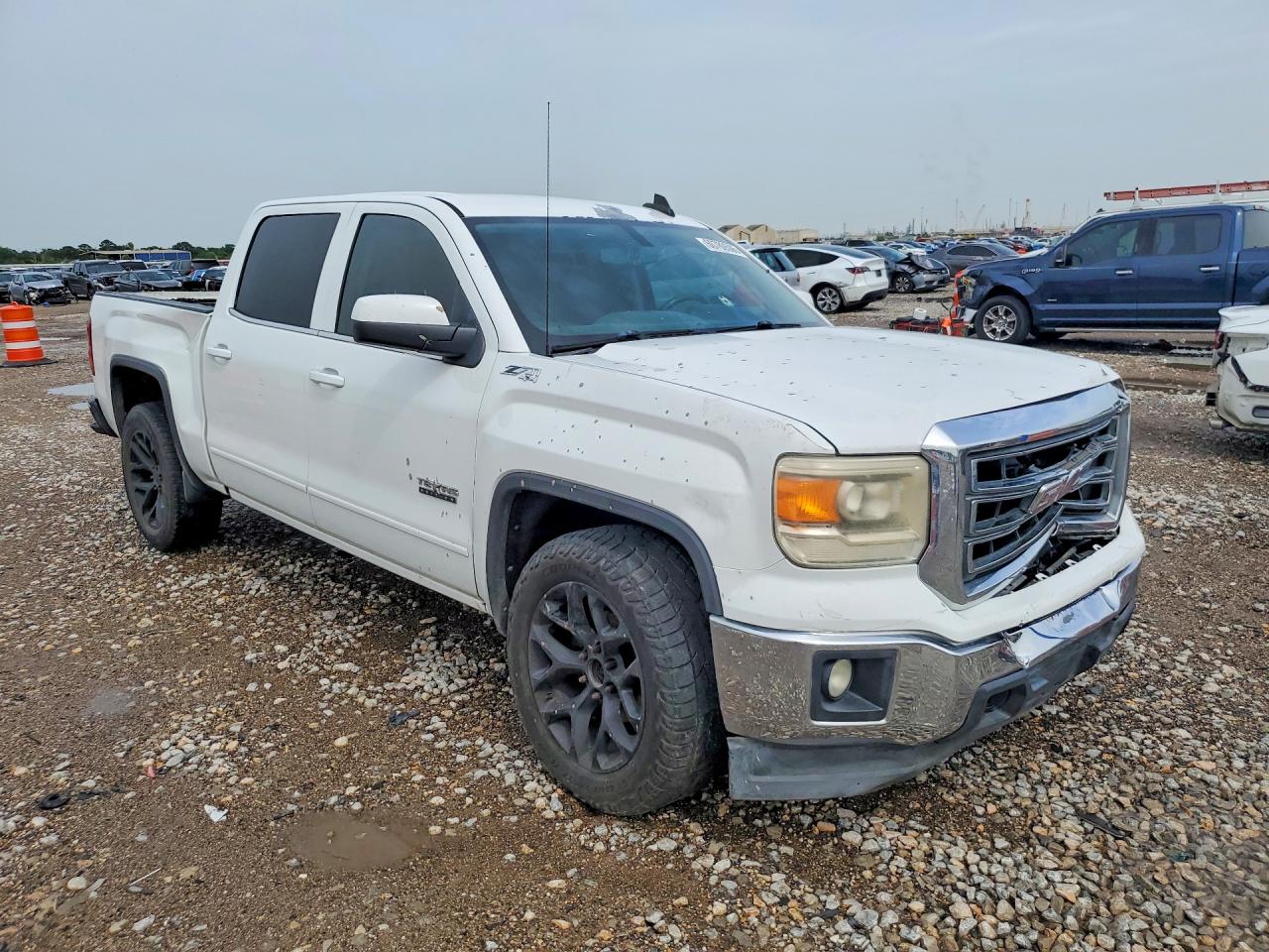 2015 Gmc Sierra K1500 Sle White vin: 3GTU2UECXFG205383