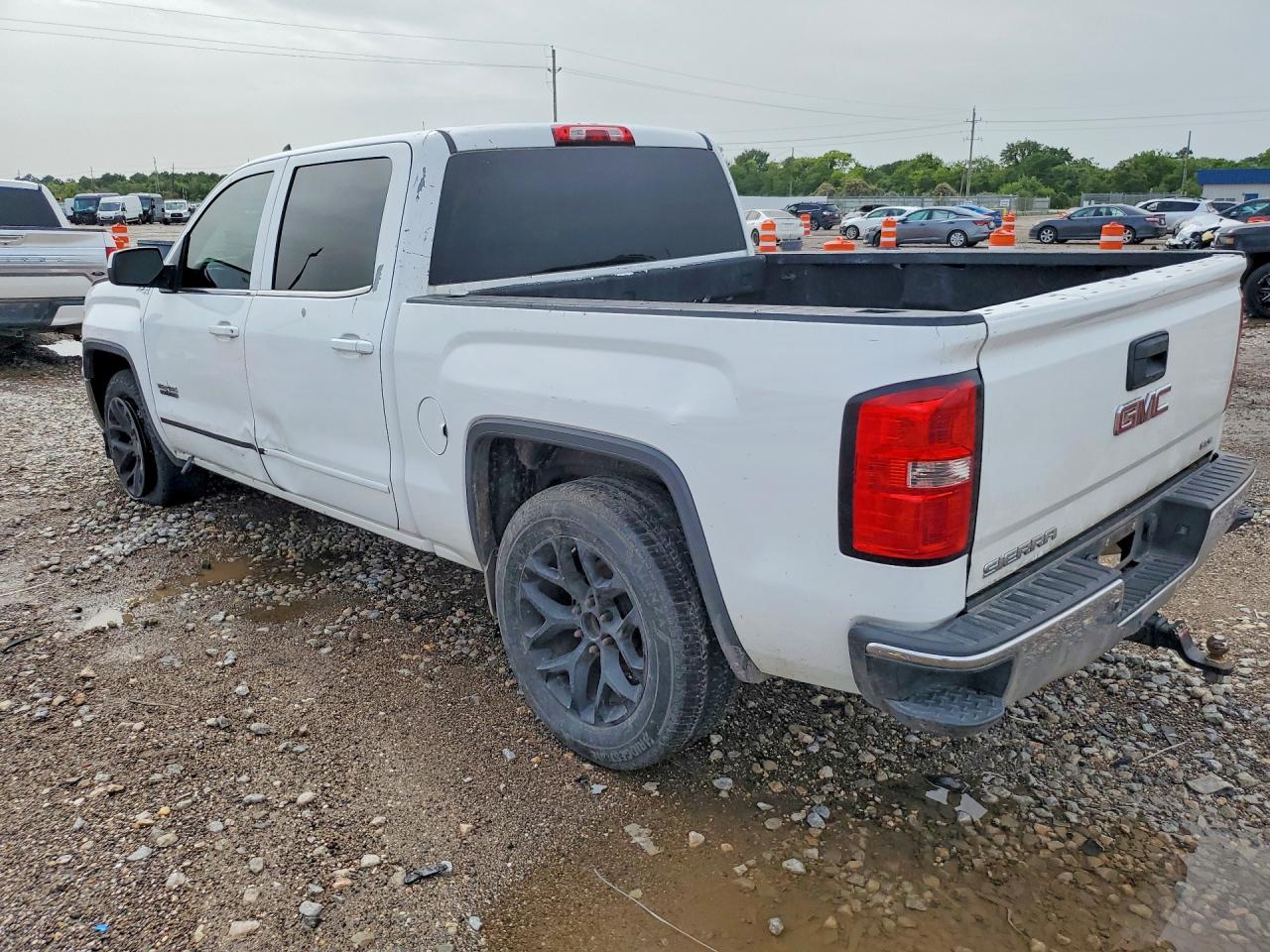 2015 Gmc Sierra K1500 Sle White vin: 3GTU2UECXFG205383