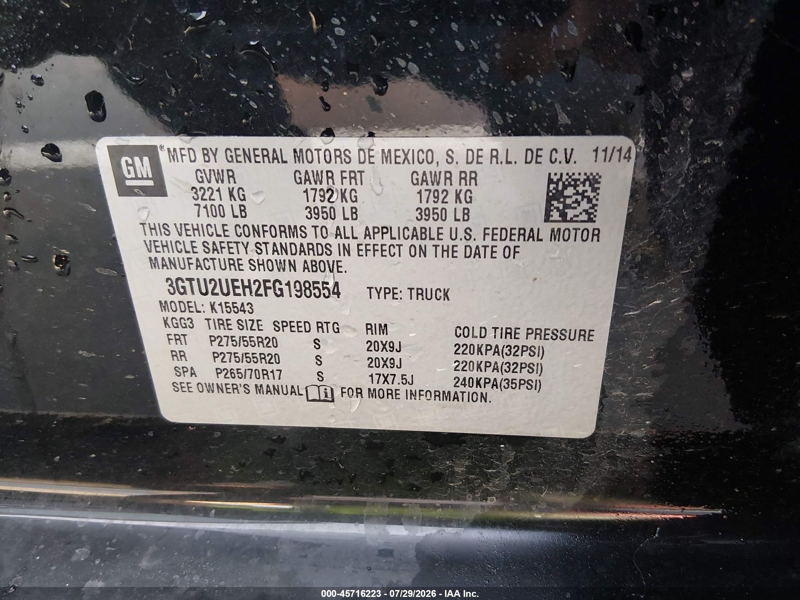 2015 Gmc Sierra 1500 Sle Черный vin: 3GTU2UEH2FG198554