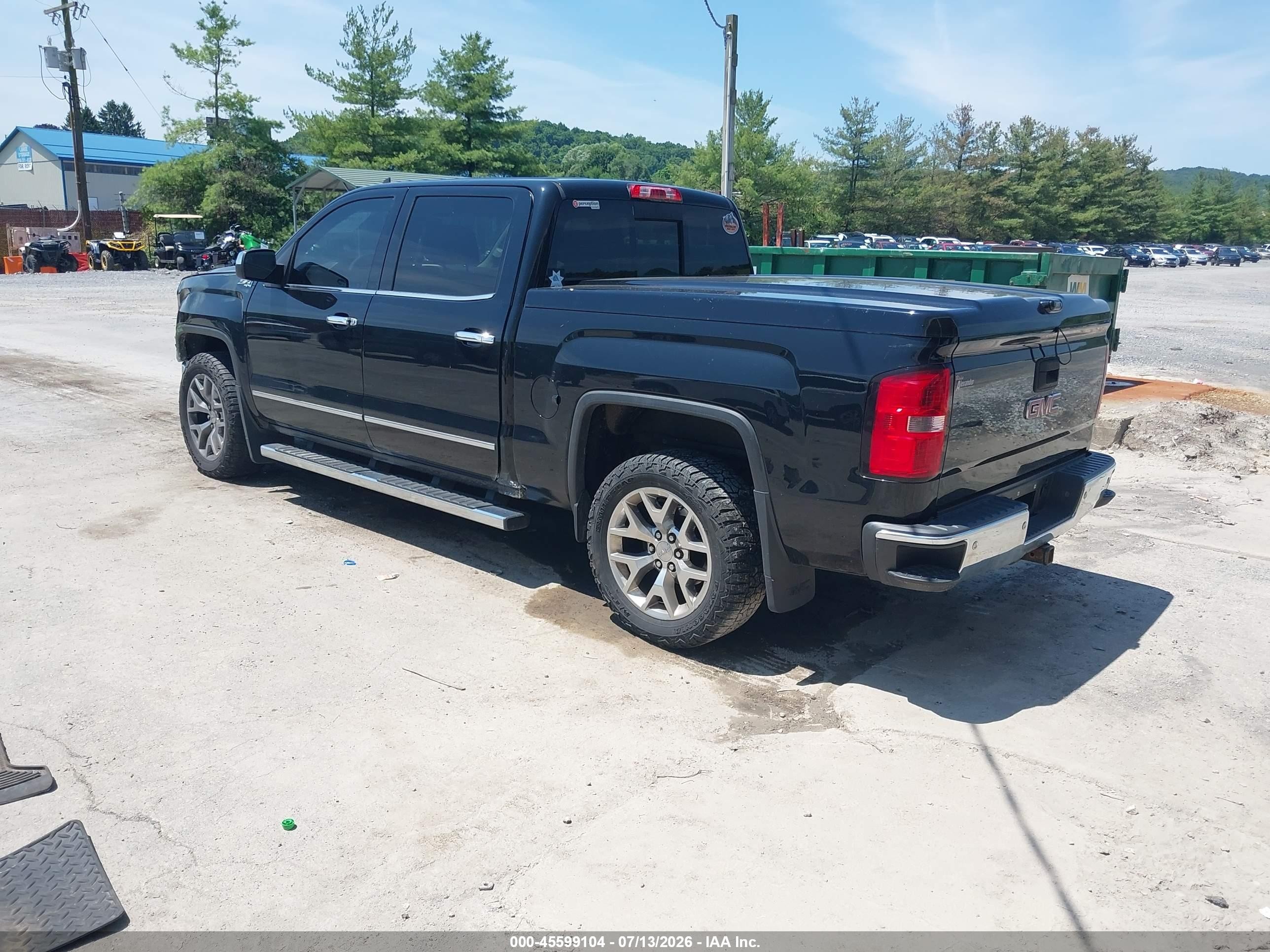 2014 Gmc Sierra 1500 Slt Black vin: 3GTU2VEC0EG192597