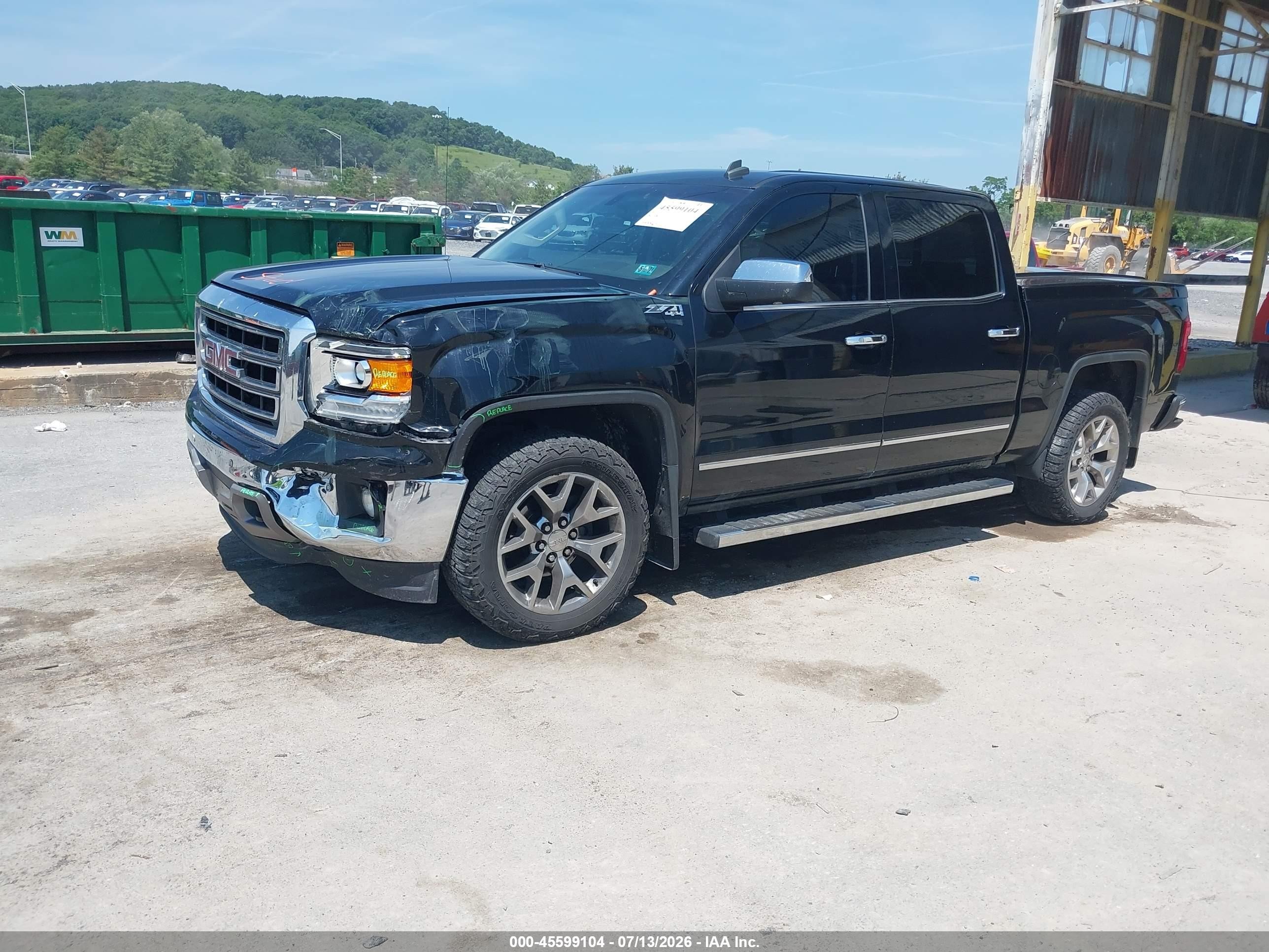 2014 Gmc Sierra 1500 Slt Black vin: 3GTU2VEC0EG192597