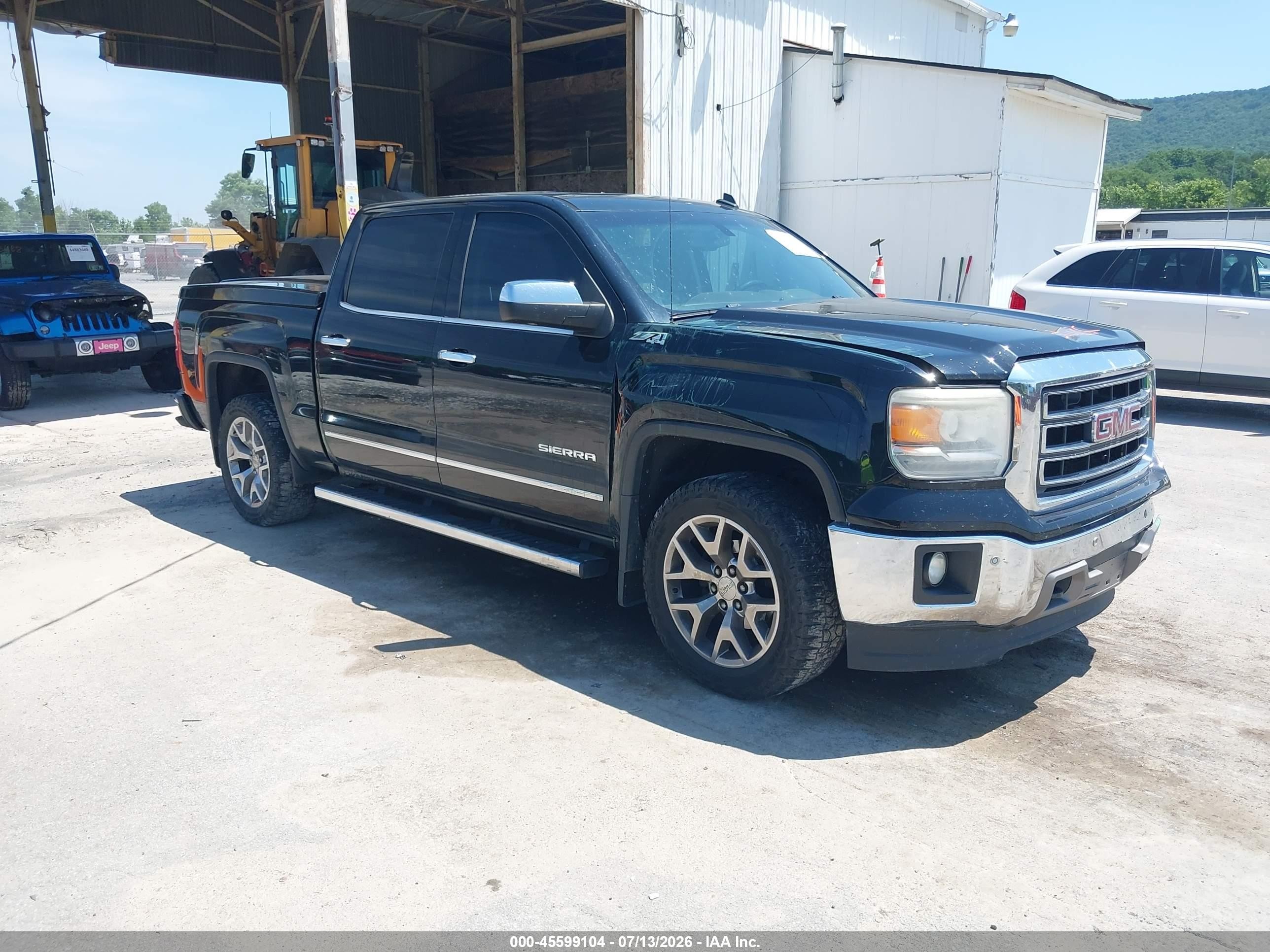 2014 Gmc Sierra 1500 Slt Black vin: 3GTU2VEC0EG192597