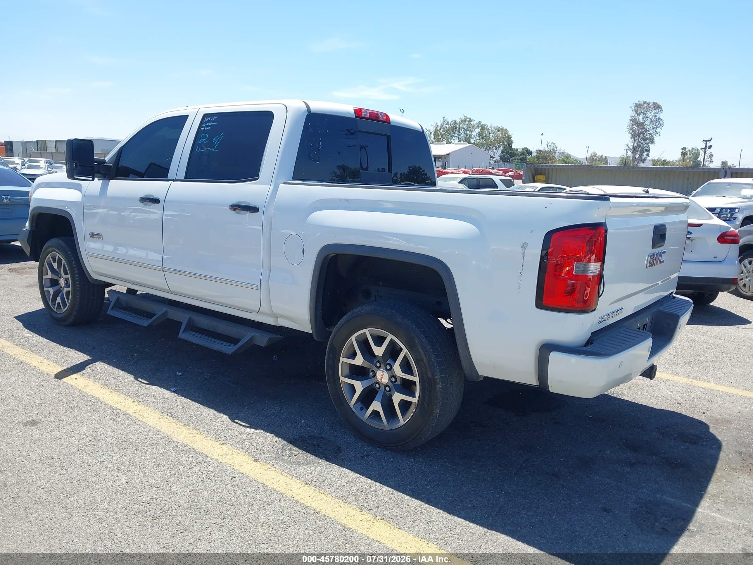 2014 Gmc Sierra 1500 Slt White vin: 3GTU2VEC0EG202576