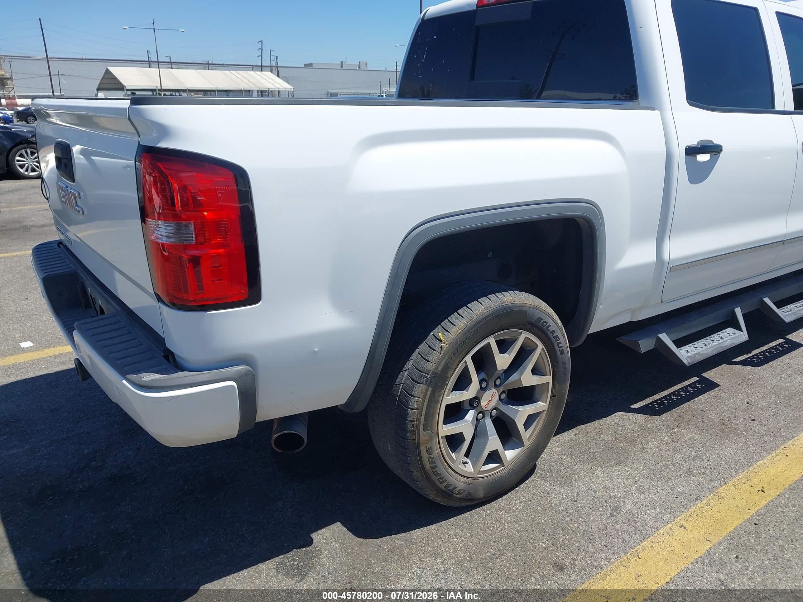 2014 Gmc Sierra 1500 Slt White vin: 3GTU2VEC0EG202576