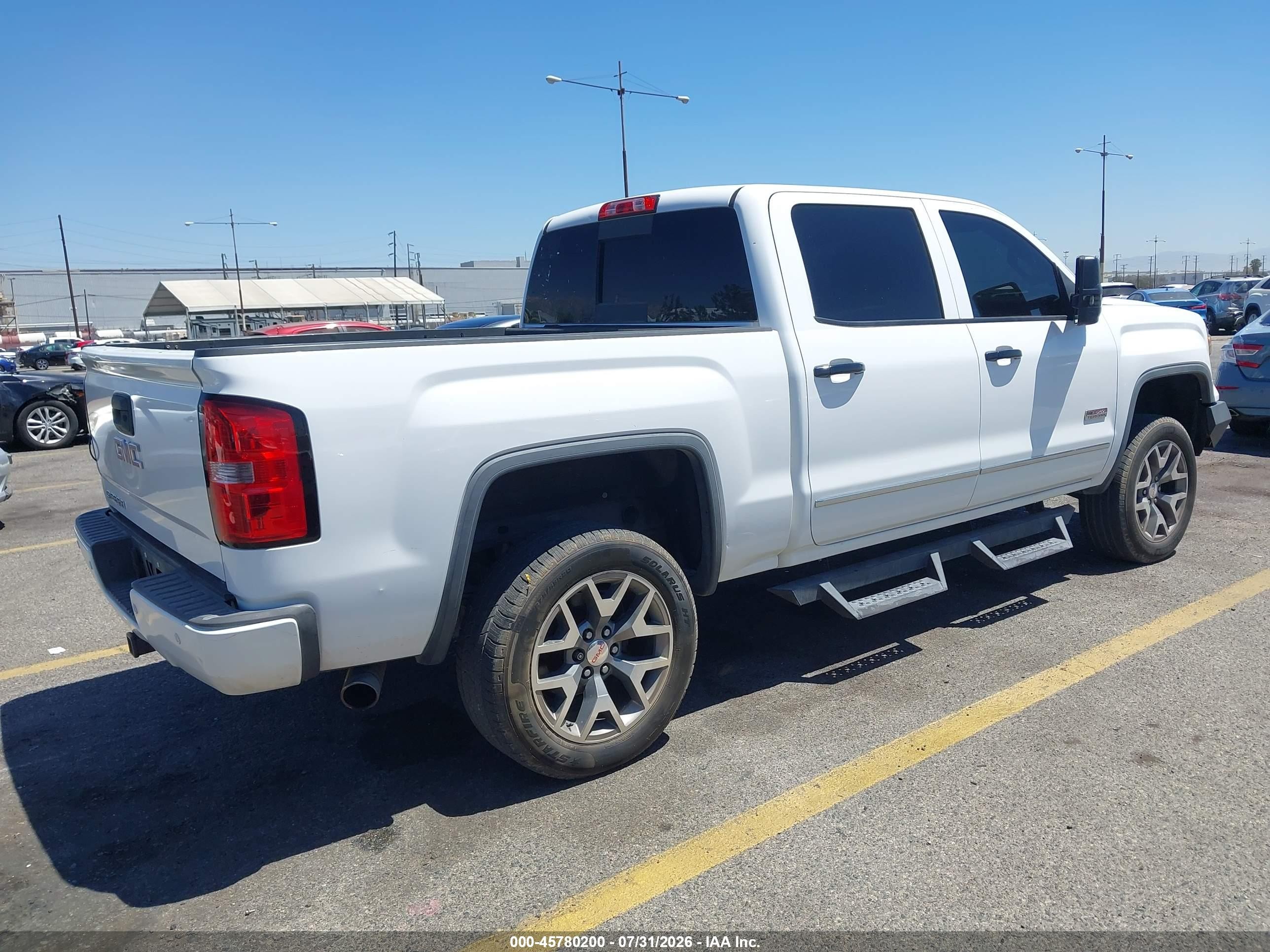 2014 Gmc Sierra 1500 Slt White vin: 3GTU2VEC0EG202576