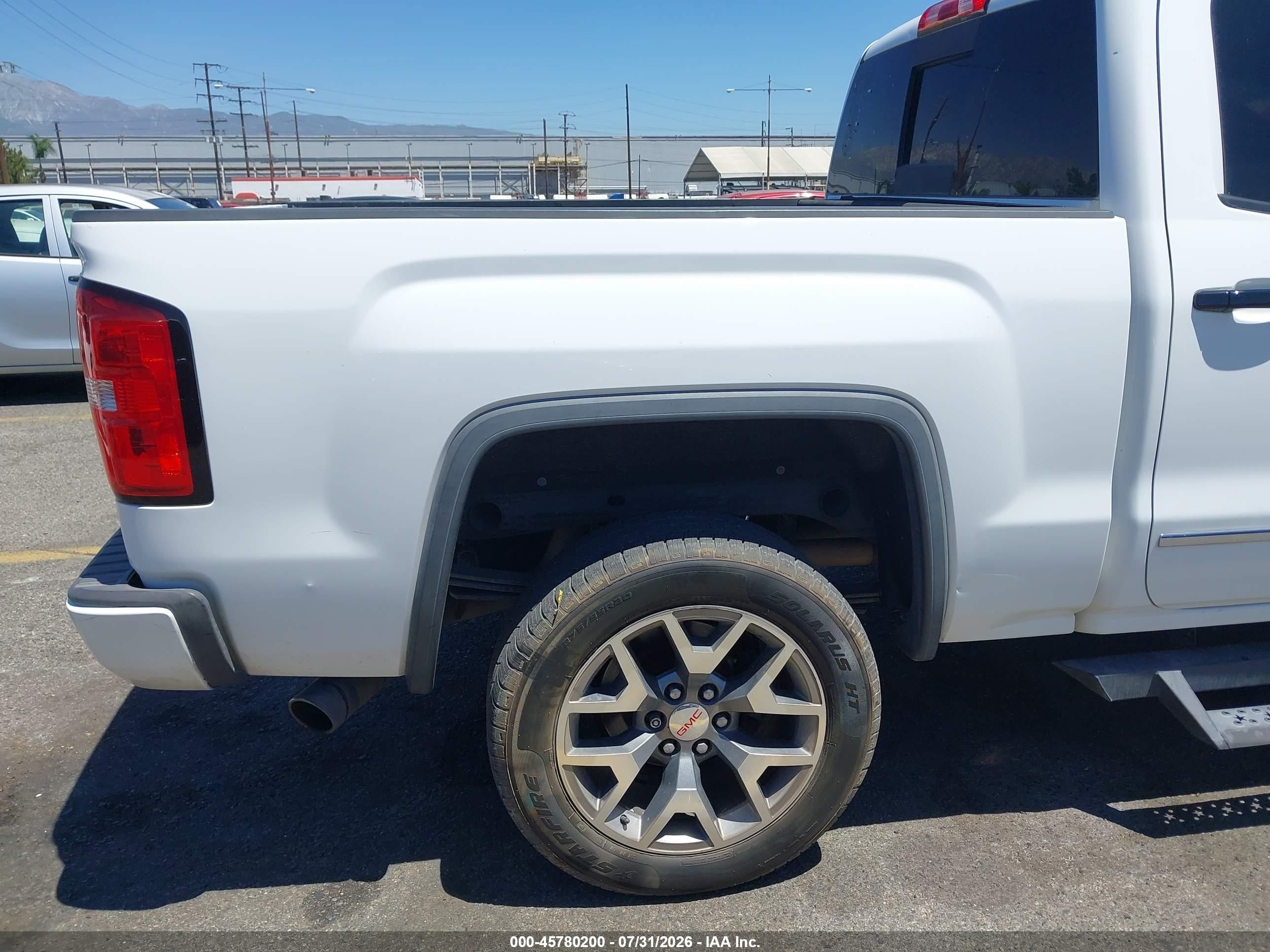 2014 Gmc Sierra 1500 Slt White vin: 3GTU2VEC0EG202576
