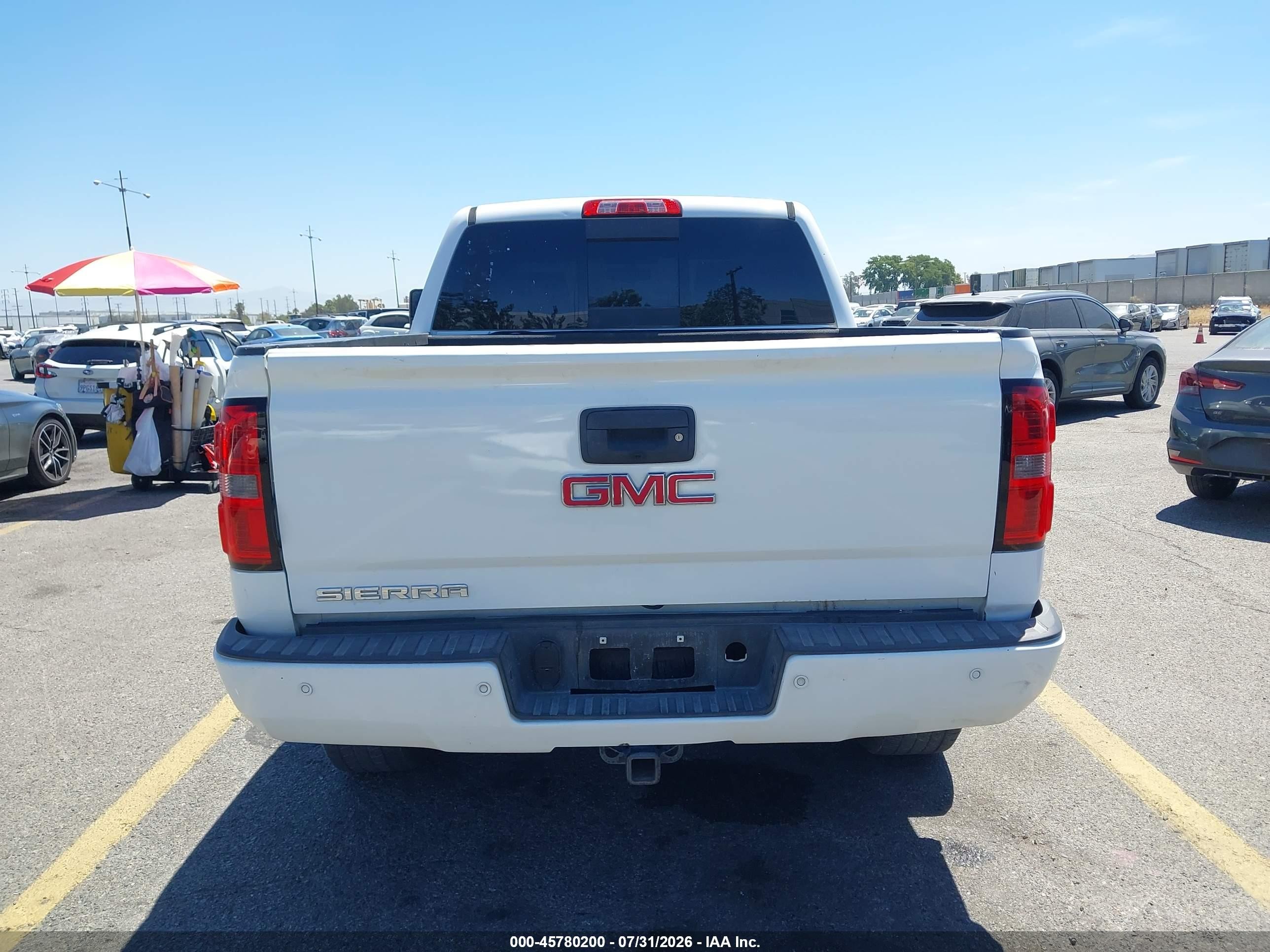 2014 Gmc Sierra 1500 Slt White vin: 3GTU2VEC0EG202576