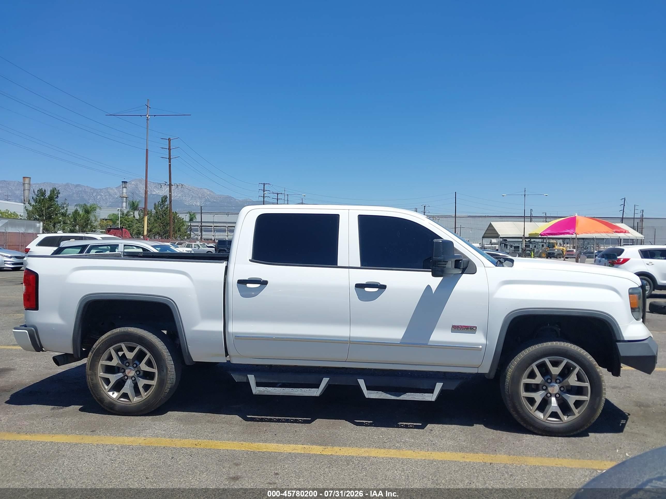 2014 Gmc Sierra 1500 Slt White vin: 3GTU2VEC0EG202576