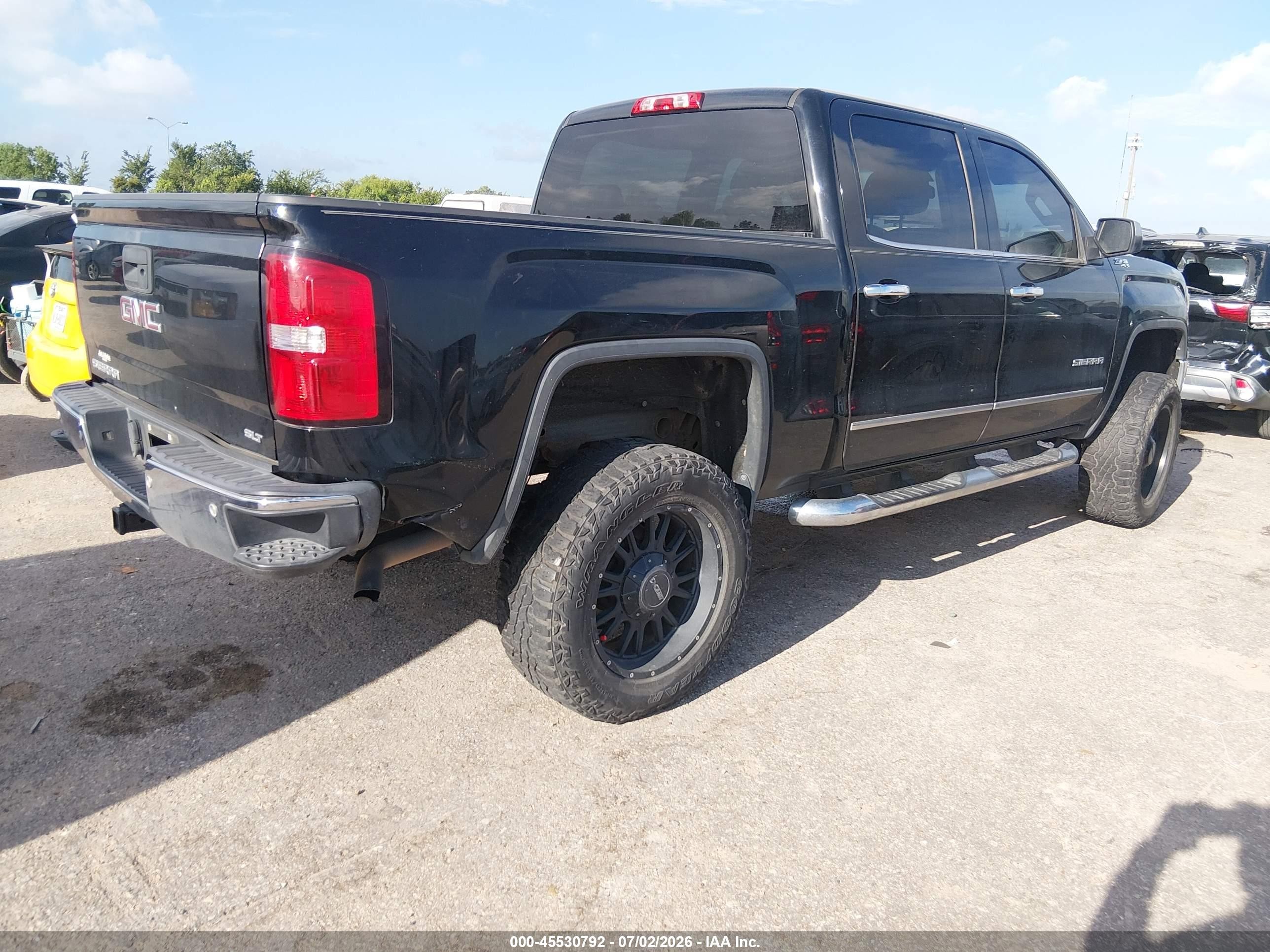 2014 Gmc Sierra 1500 Slt Black vin: 3GTU2VEC0EG336598