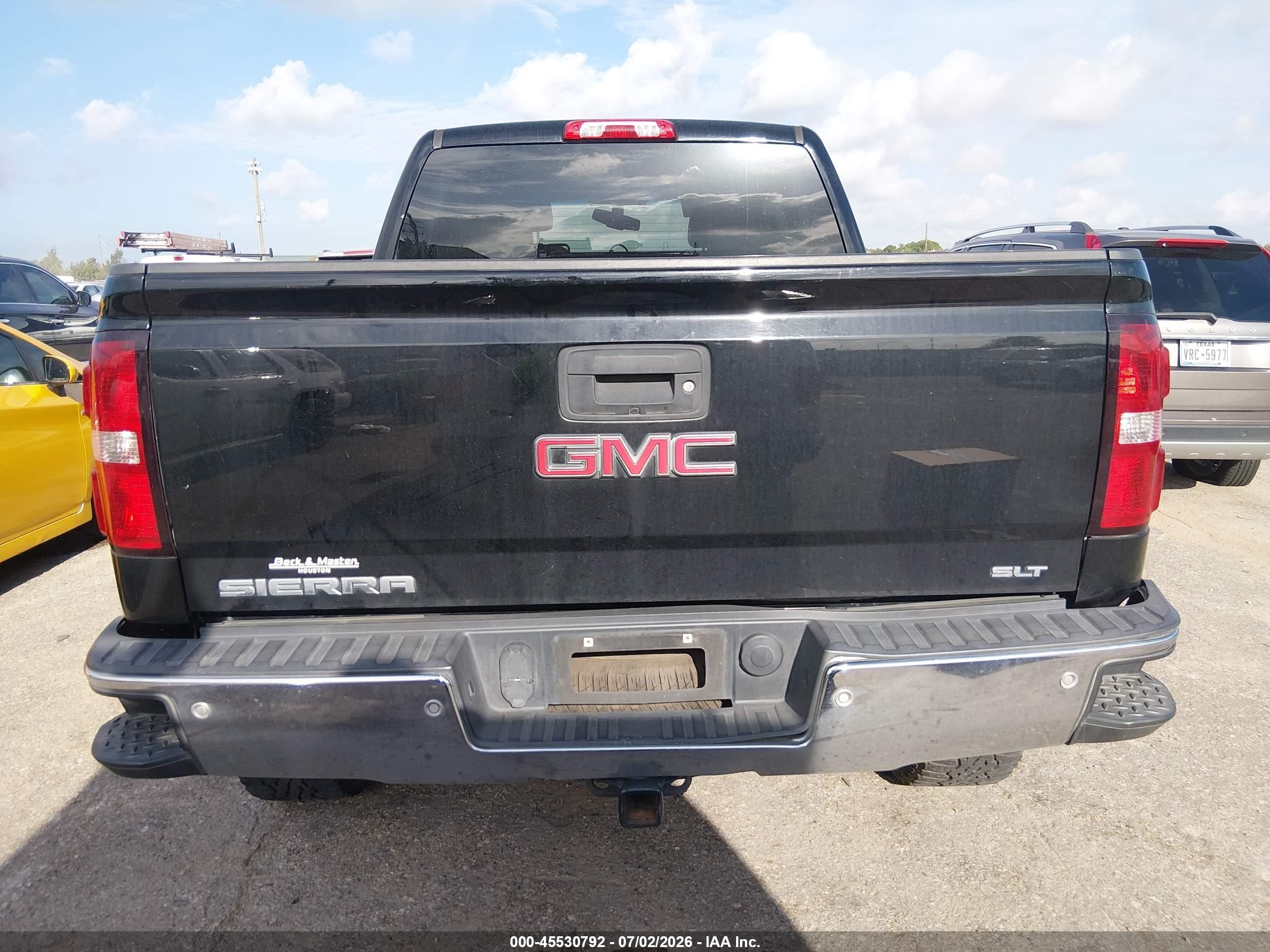 2014 Gmc Sierra 1500 Slt Black vin: 3GTU2VEC0EG336598
