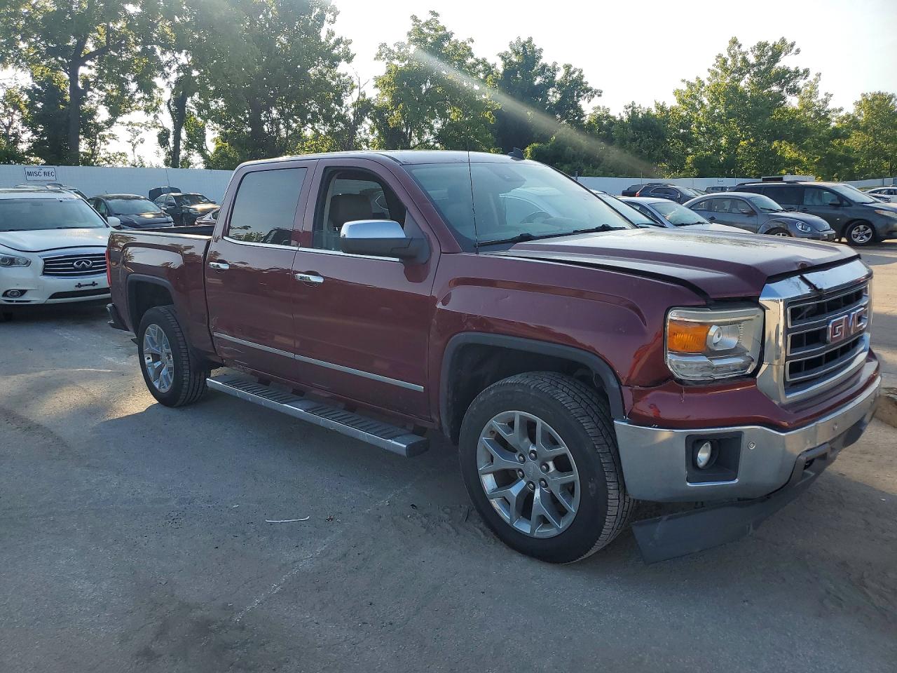2014 Gmc Sierra K1500 Slt Maroon vin: 3GTU2VEC0EG336665