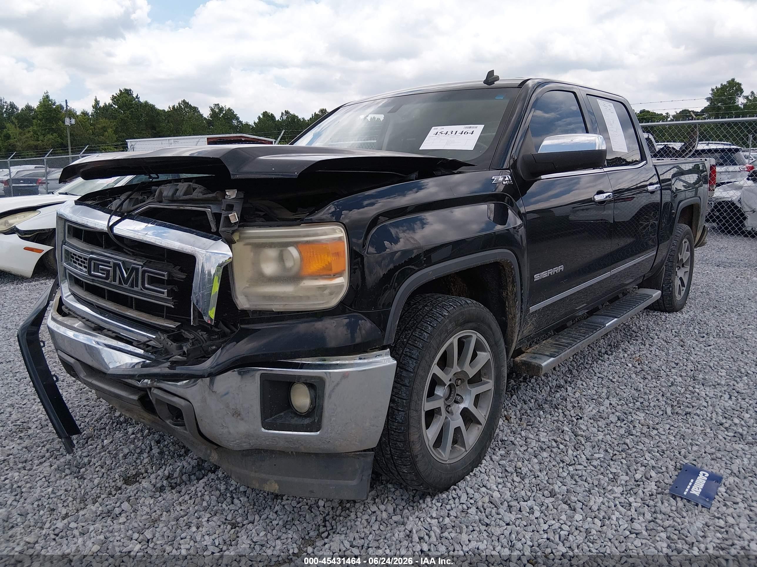 2014 Gmc Sierra 1500 Slt Black vin: 3GTU2VEC0EG376972