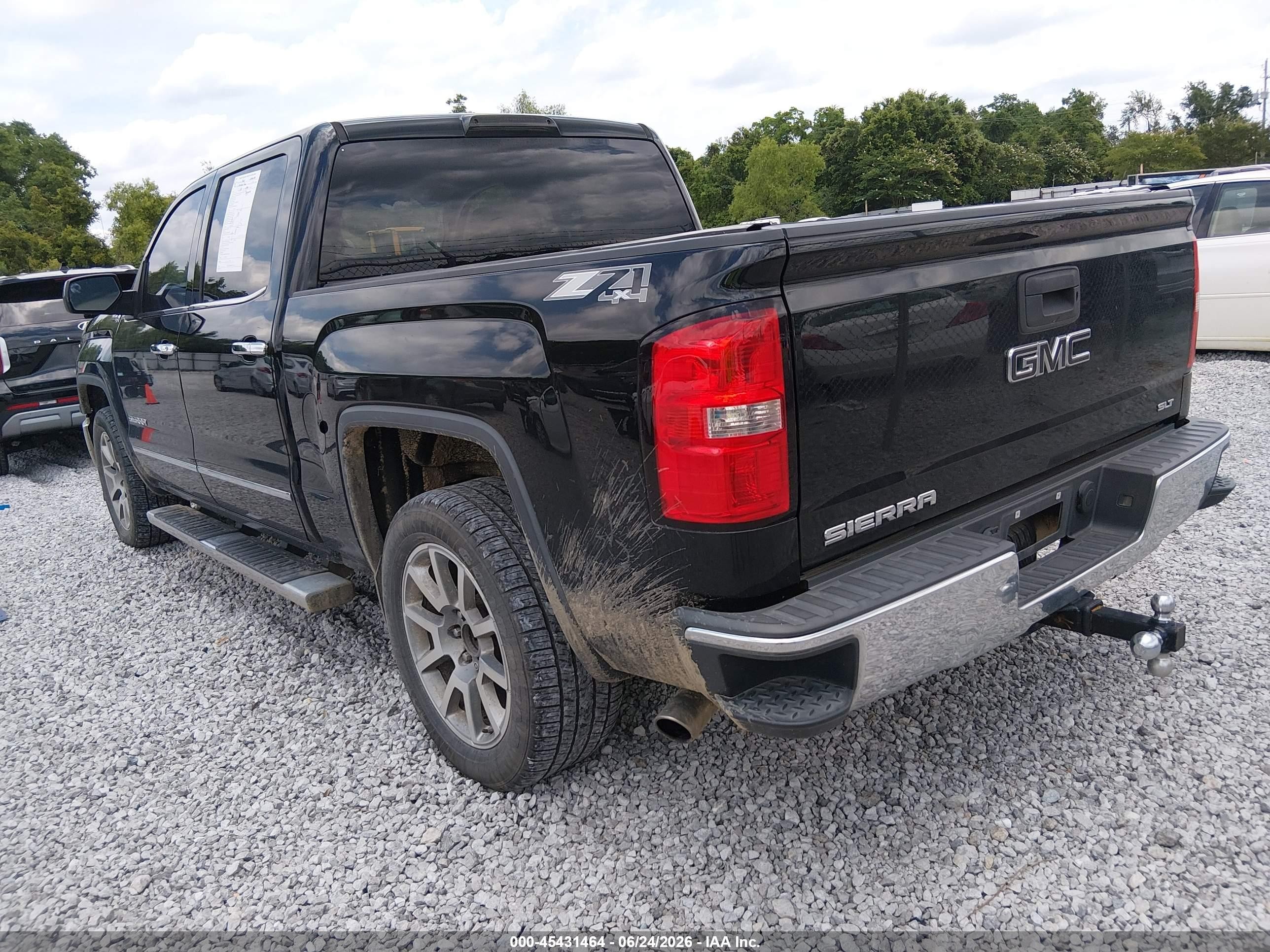 2014 Gmc Sierra 1500 Slt Black vin: 3GTU2VEC0EG376972