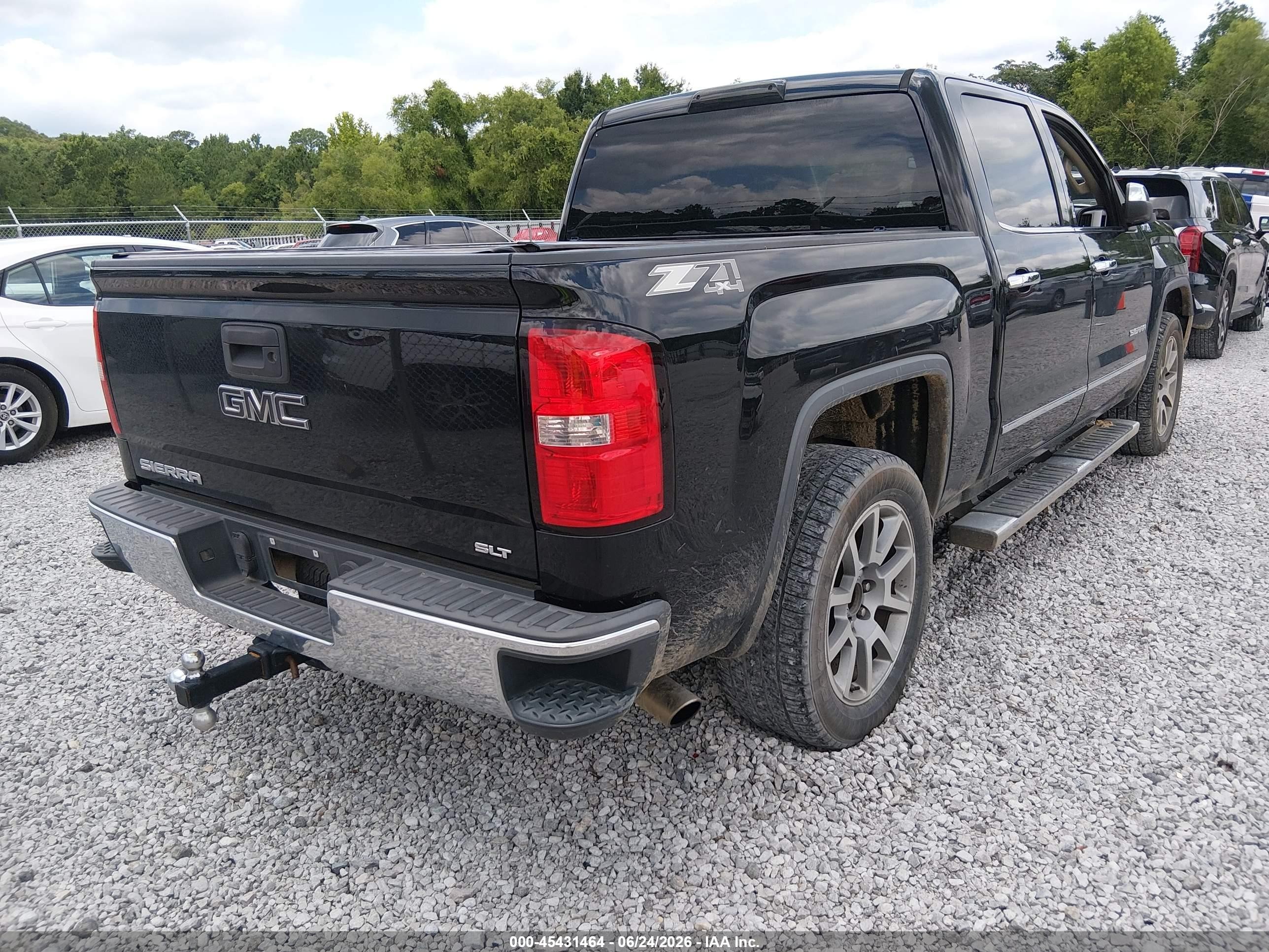 2014 Gmc Sierra 1500 Slt Black vin: 3GTU2VEC0EG376972