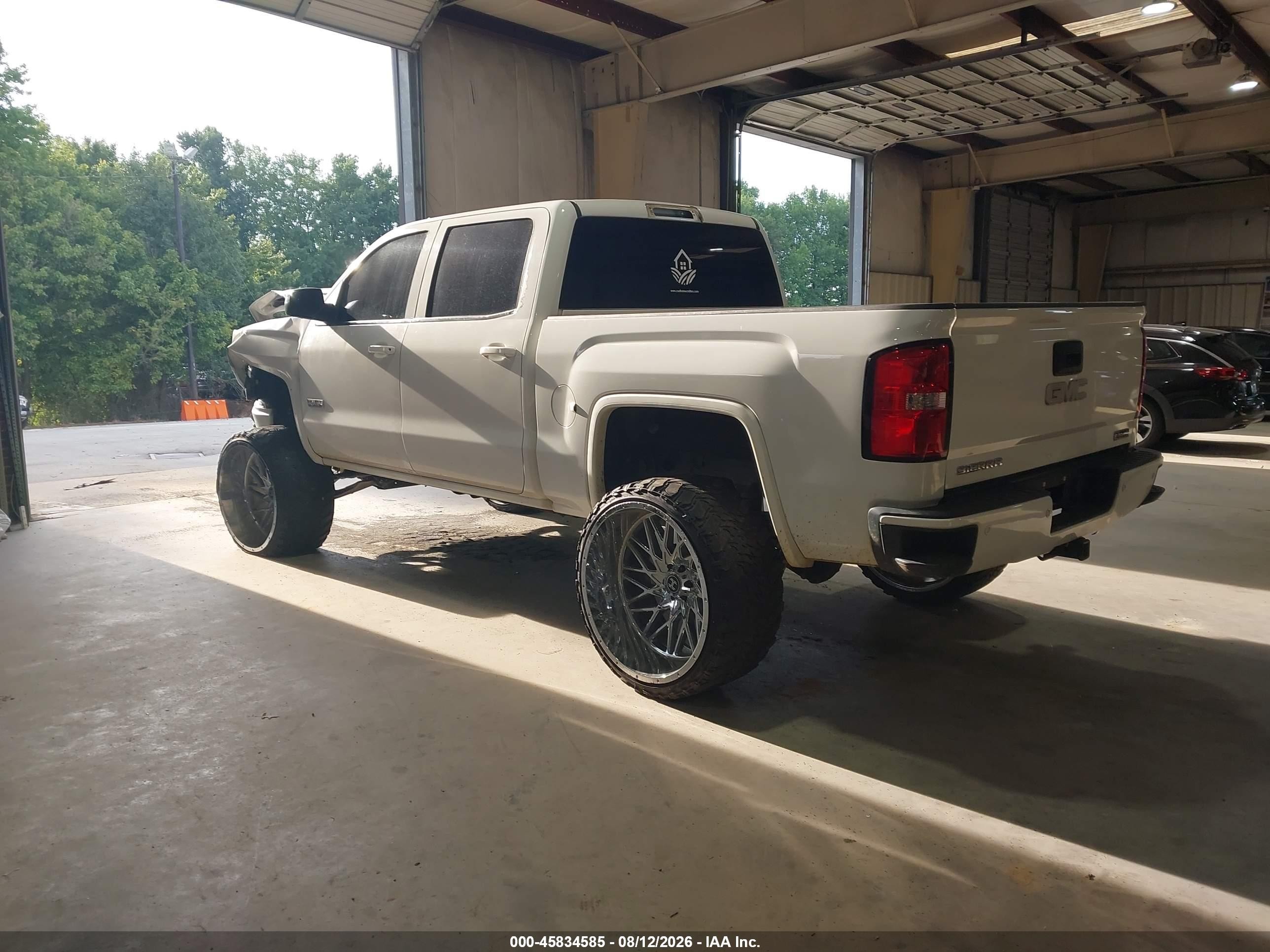 2014 Gmc Sierra 1500 Slt White vin: 3GTU2VEC0EG380911