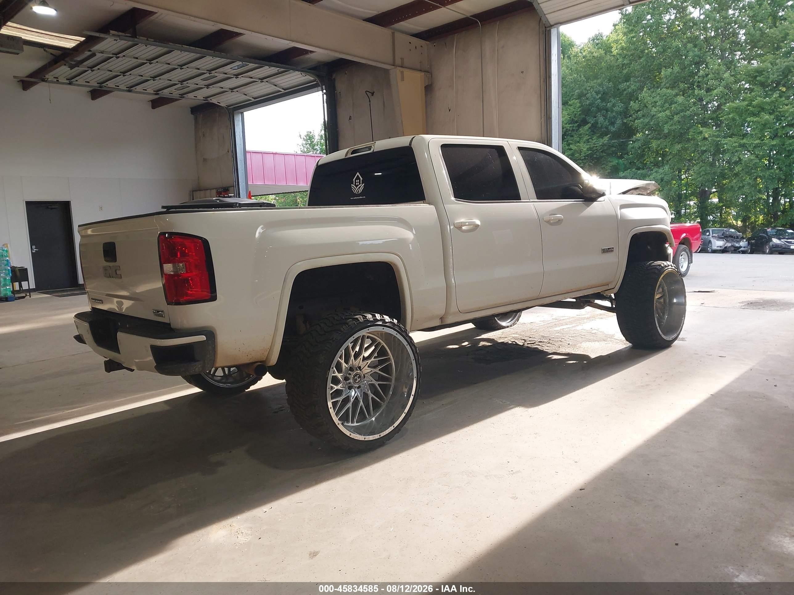 2014 Gmc Sierra 1500 Slt White vin: 3GTU2VEC0EG380911