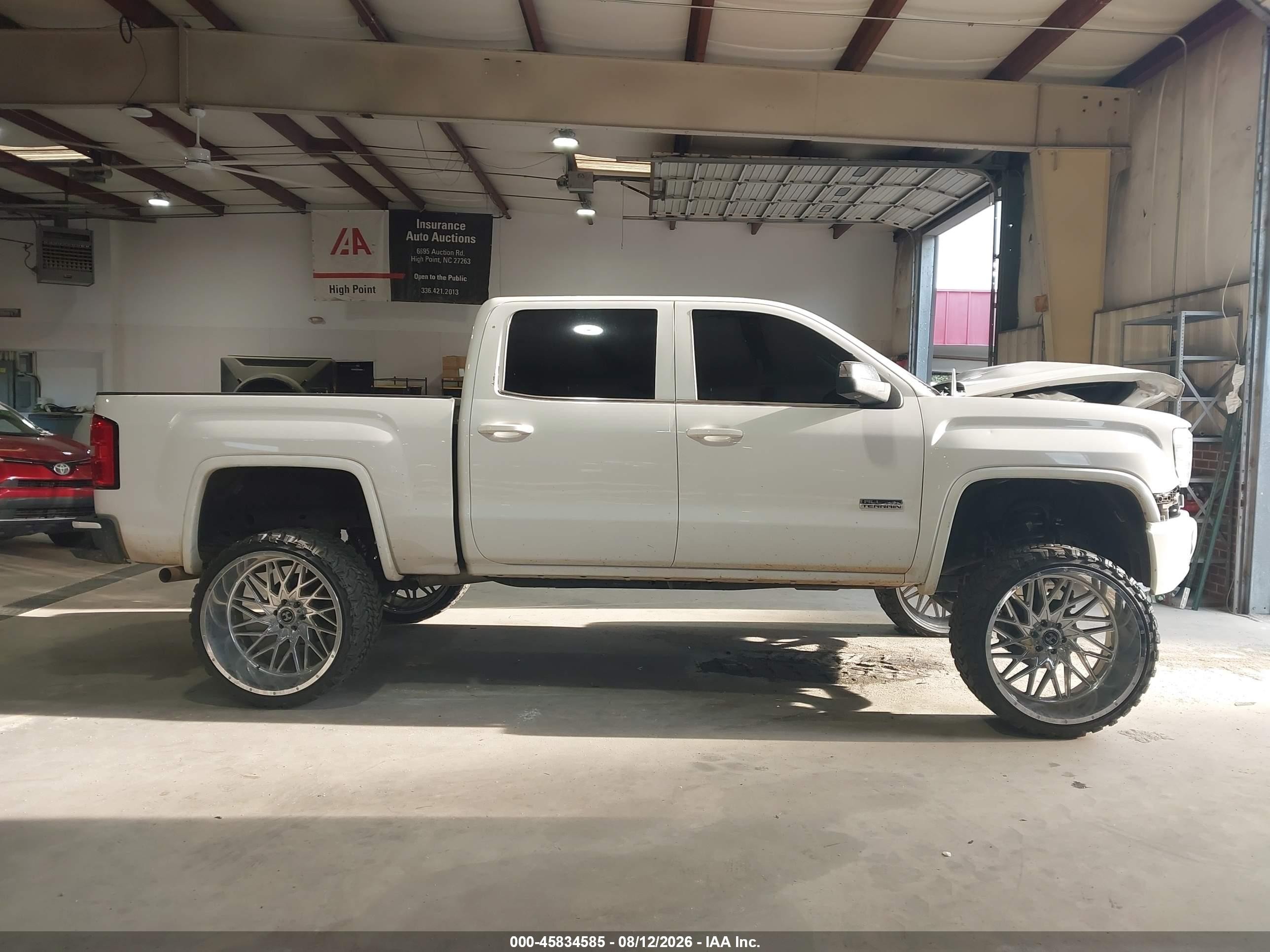 2014 Gmc Sierra 1500 Slt White vin: 3GTU2VEC0EG380911